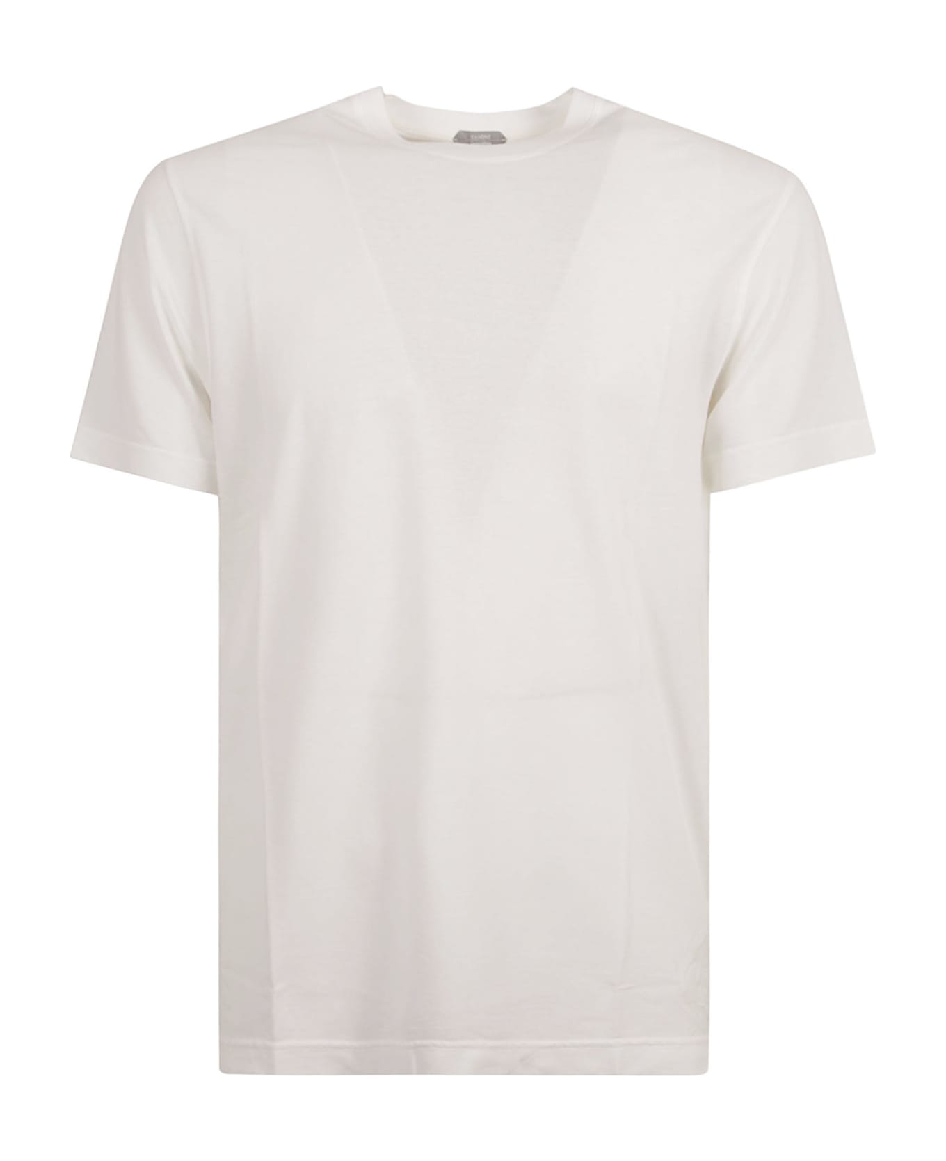 Zanone Round Neck Plain T-shirt - White Ottico シャツ