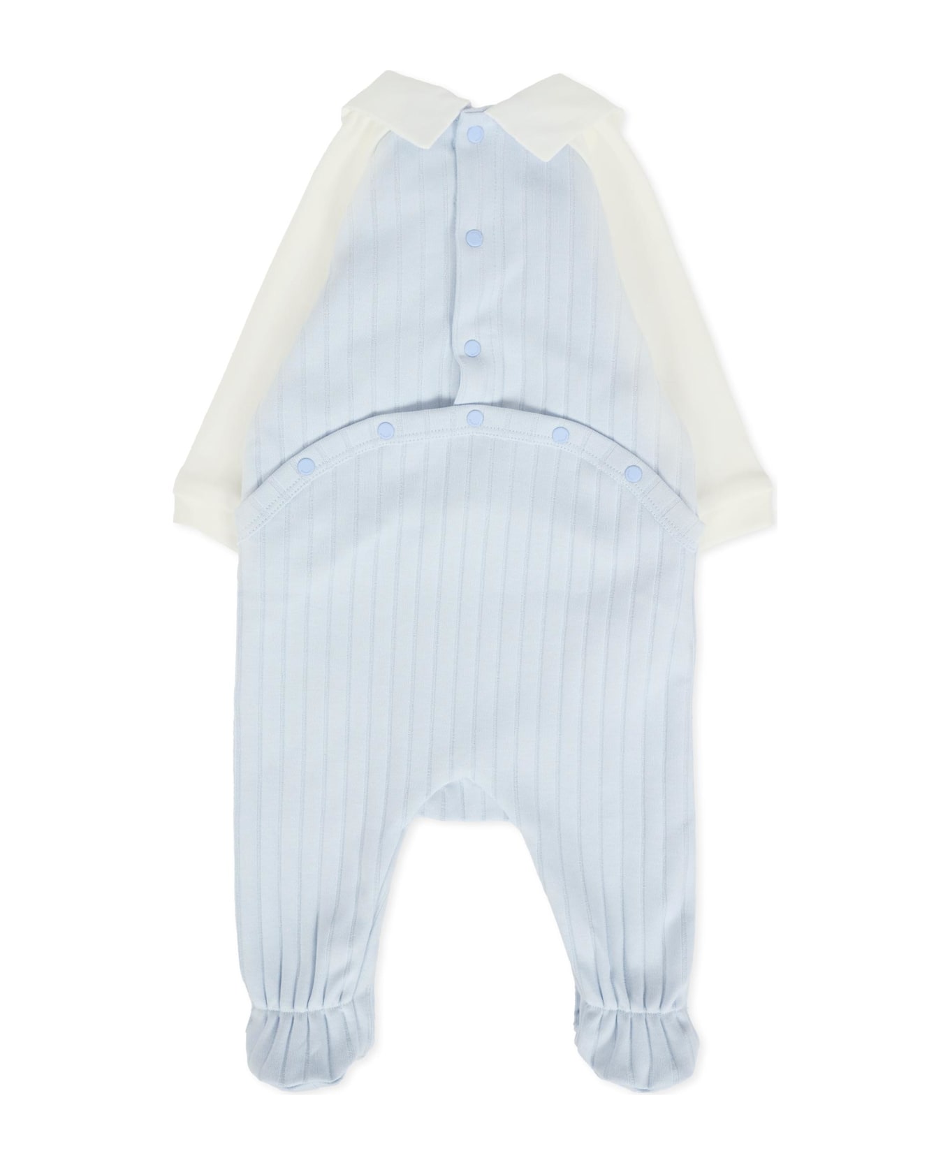 Givenchy Light Blue Babygrow Set For Baby Boy With Logo - Light Blue