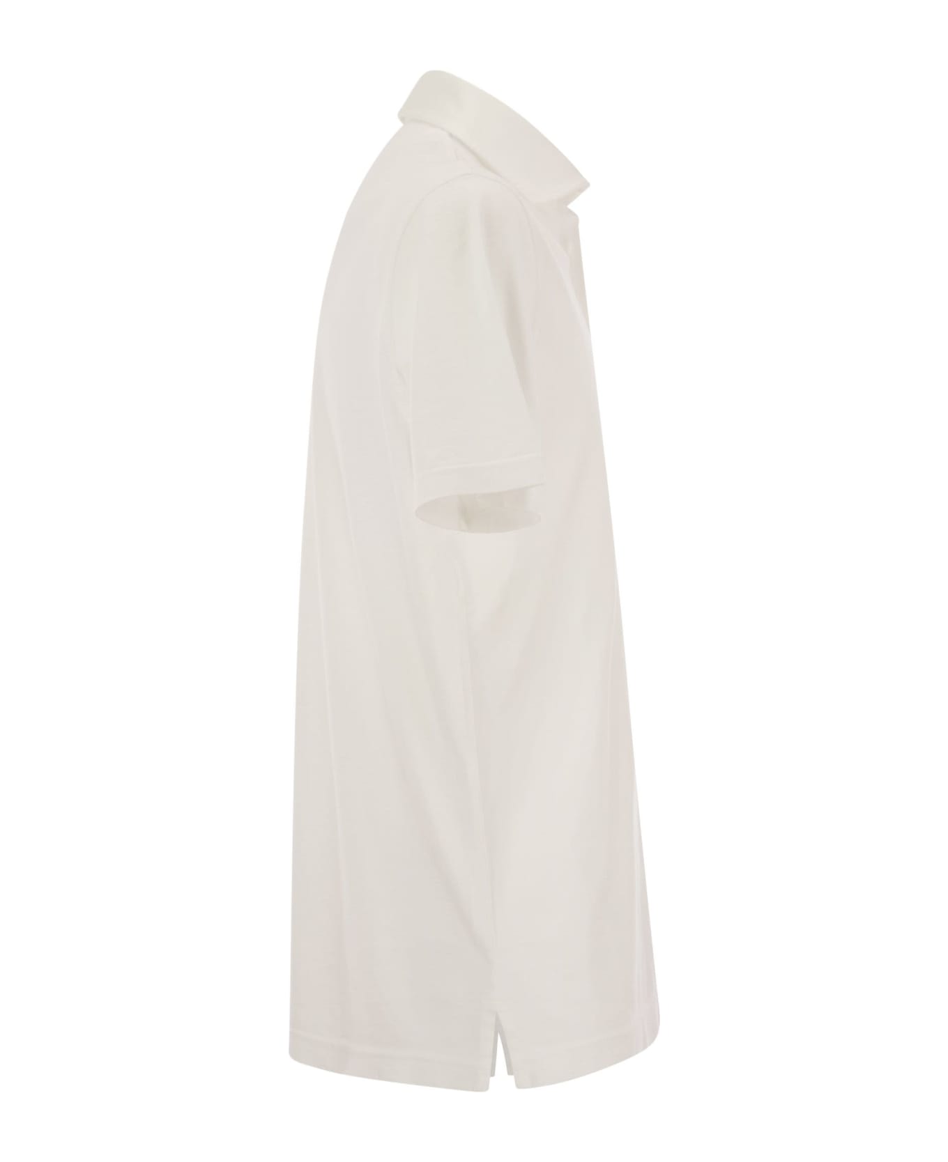 Fedeli Short-sleeved Polo Shirt - White