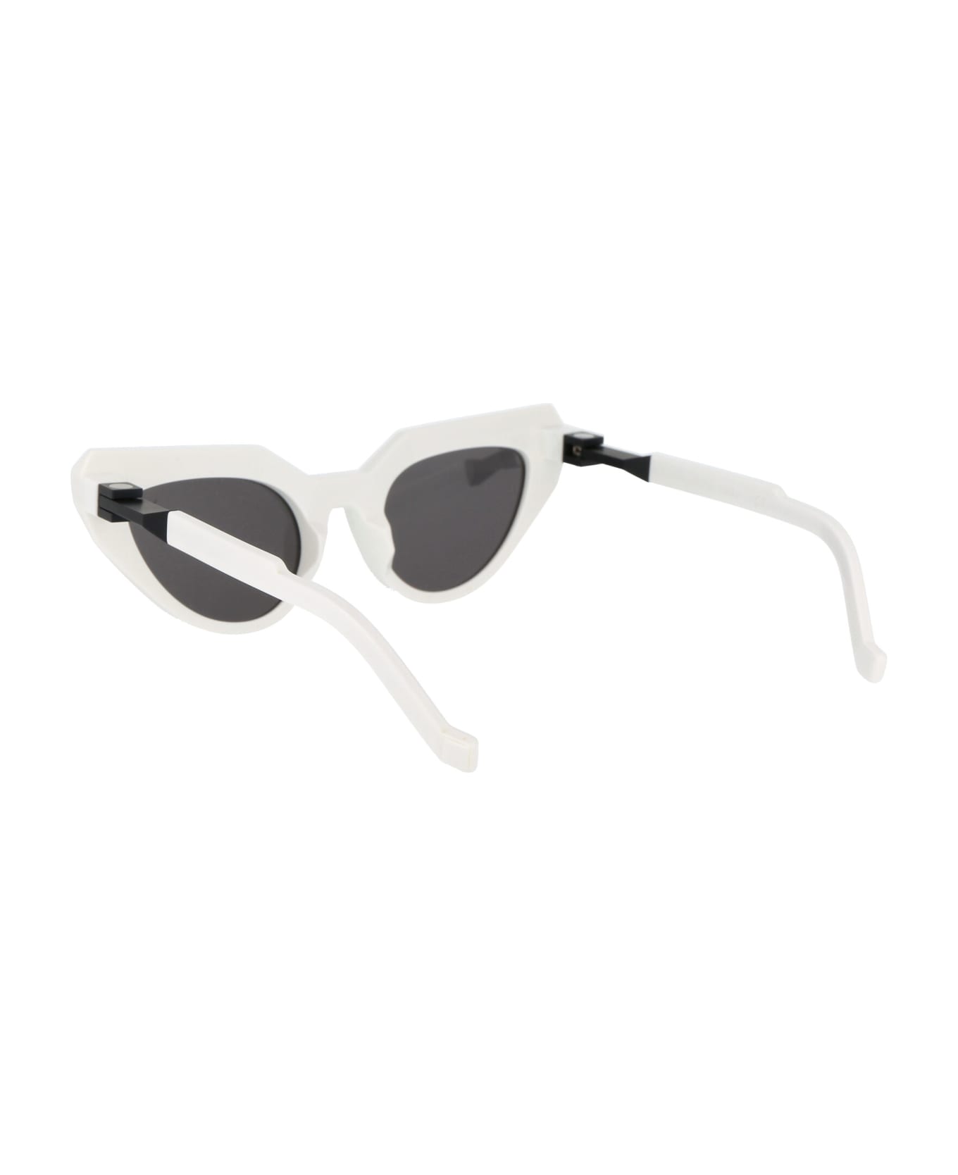 VAVA Bl0028 Sunglasses HANAH - WHITE|BLACK FLEX HINGES|BLACK LENSES