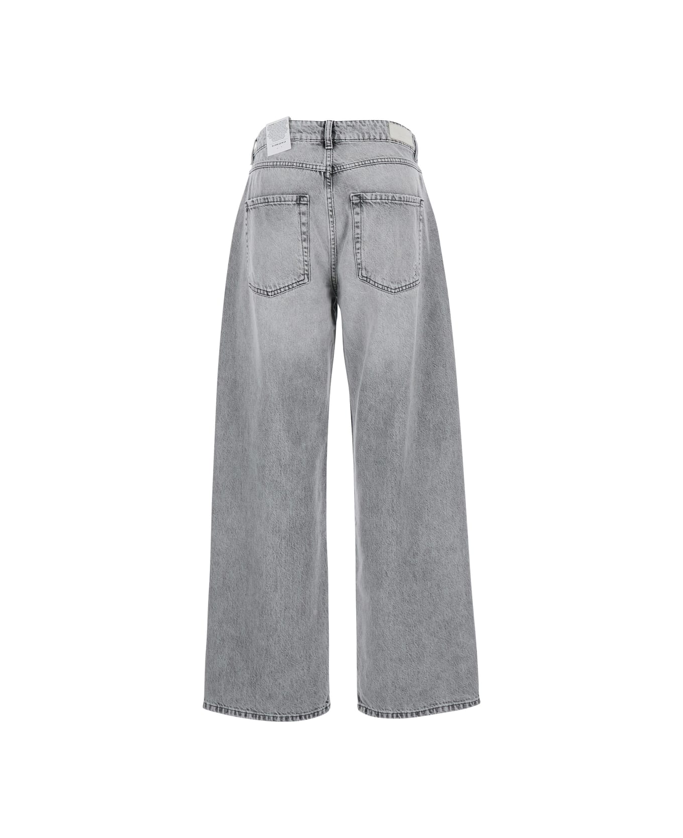 Icon Denim 
bea
 Grey Jeans With Belt Loops And Logo Patch On The Rear In Denim Woman - Grey