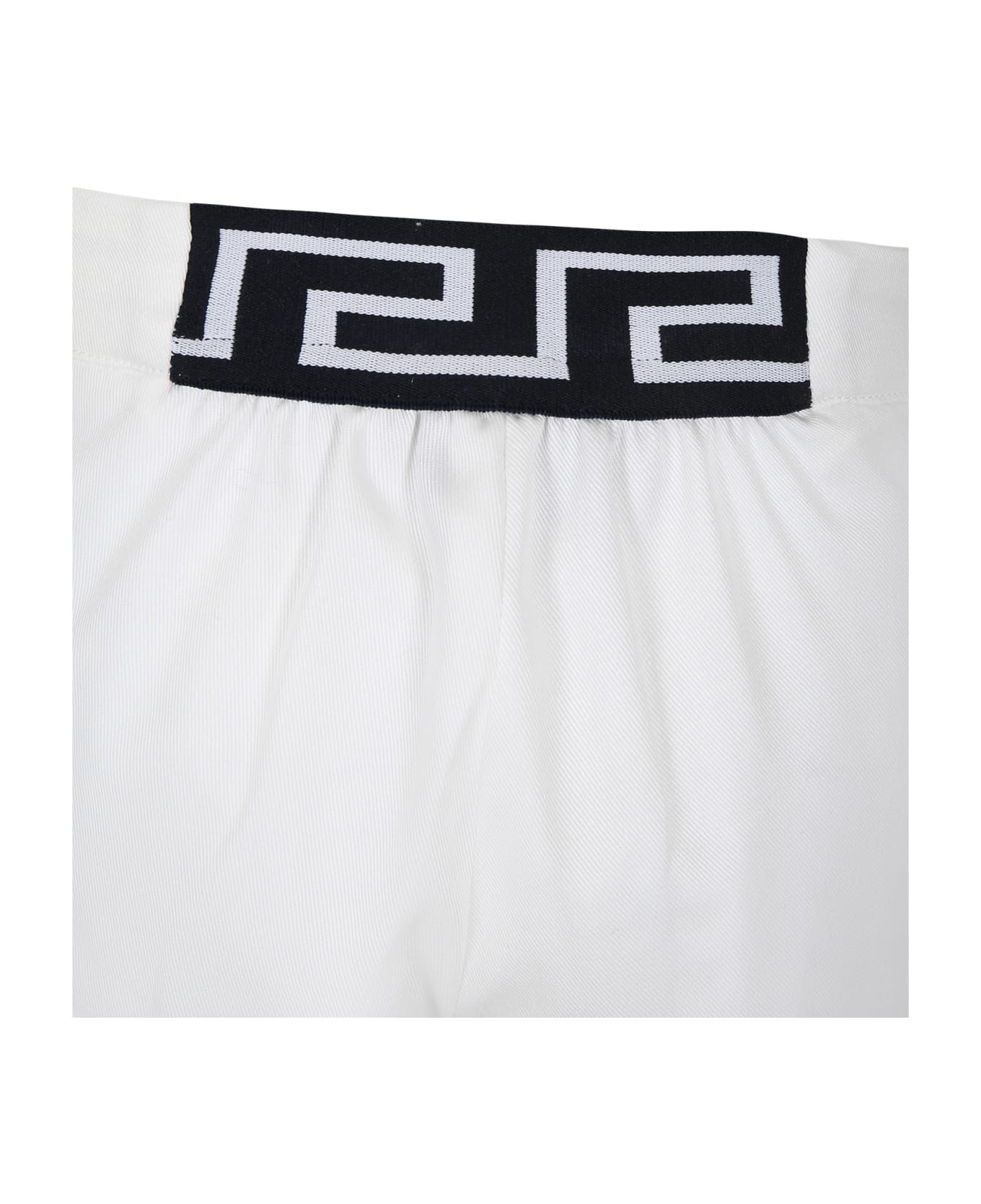 Versace White Elegant Shorts For Girl - White