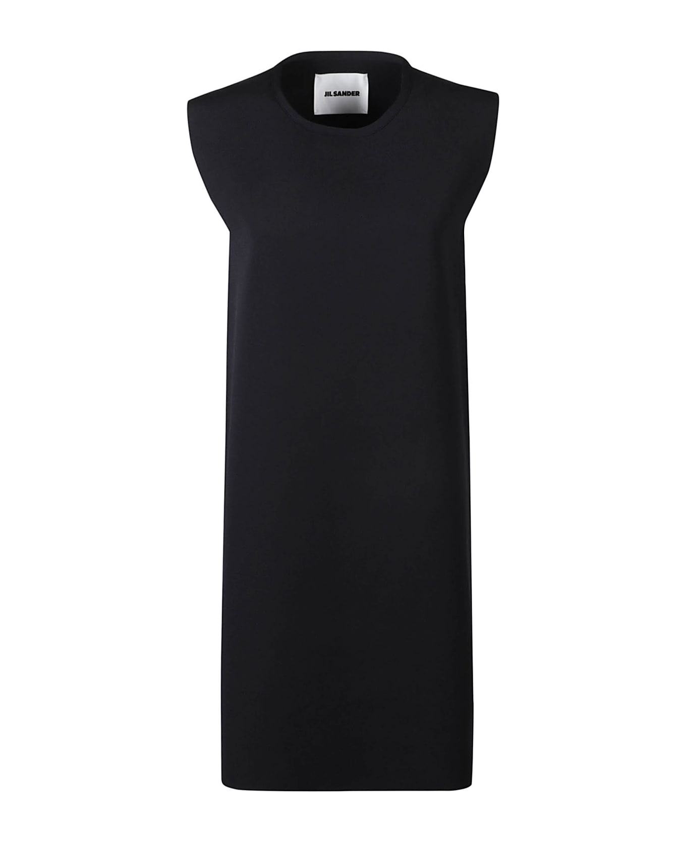 Jil Sander Crewneck Sleeve Dress - Black ワンピース＆ドレス
