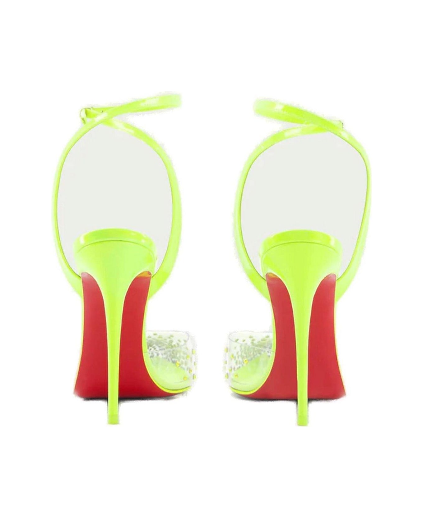 Christian Louboutin Spikaqueen Pointed Toe Pumps - Yellow