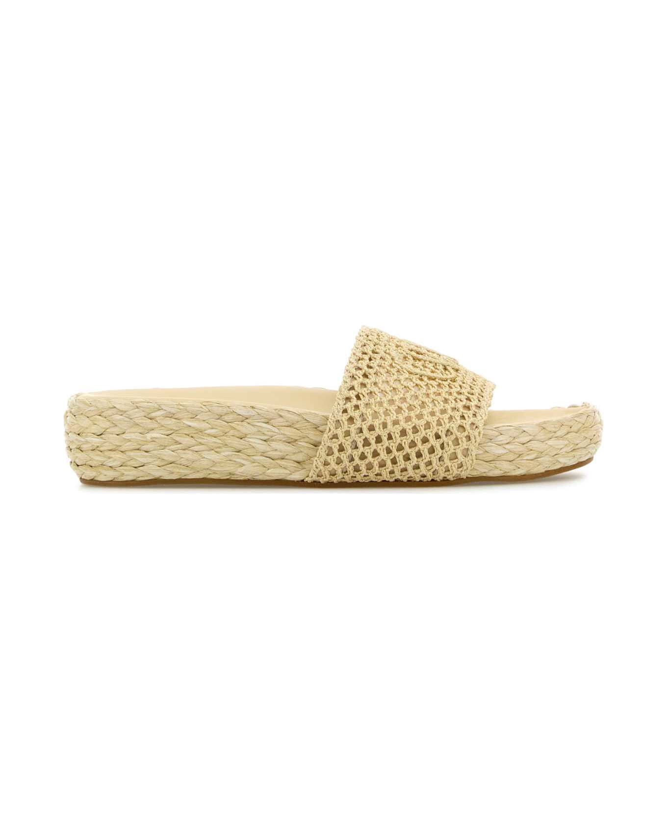 Chloé Cream Isla Slippers - NATURALBROWN