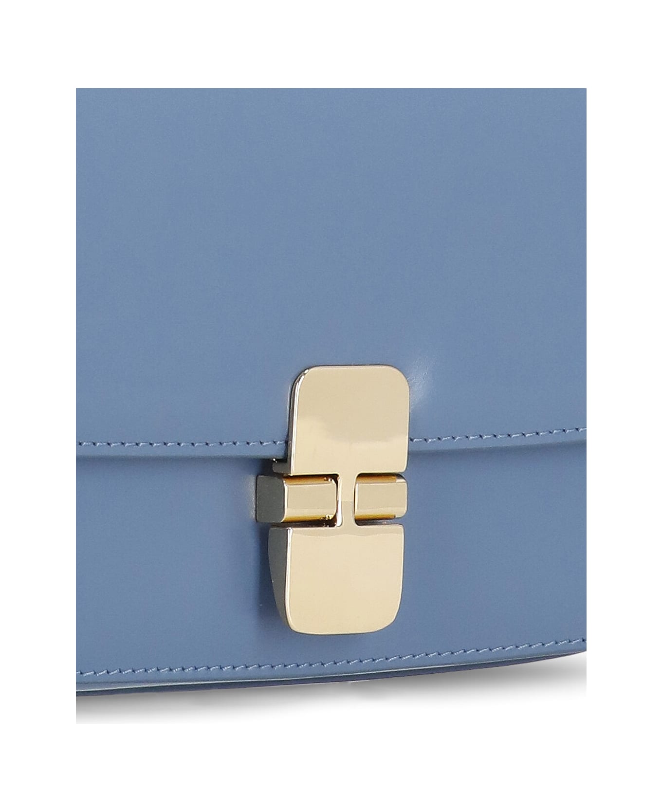 A.P.C. Grace Leather Clutch Bag - Light Blue ショルダーバッグ