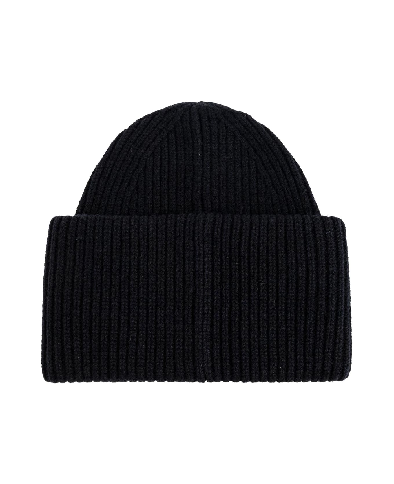 Acne Studios Wool Beanie With Logo - Black