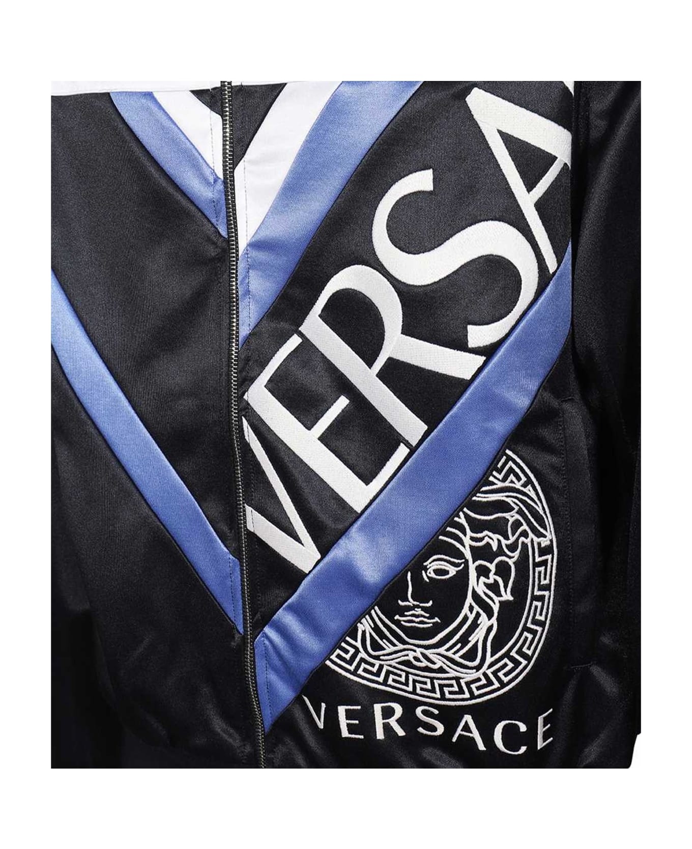 Versace Logo Printed Jacket - Black