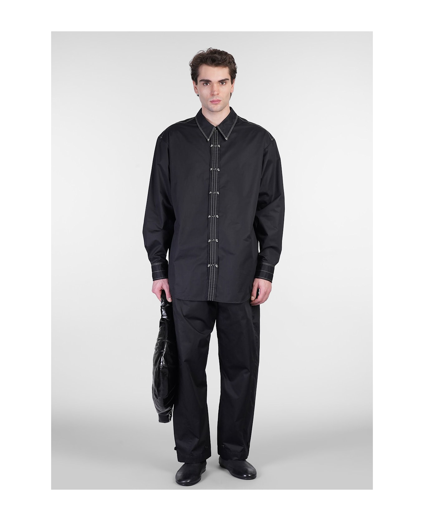 Lemaire Shirt In Black Cotton - black