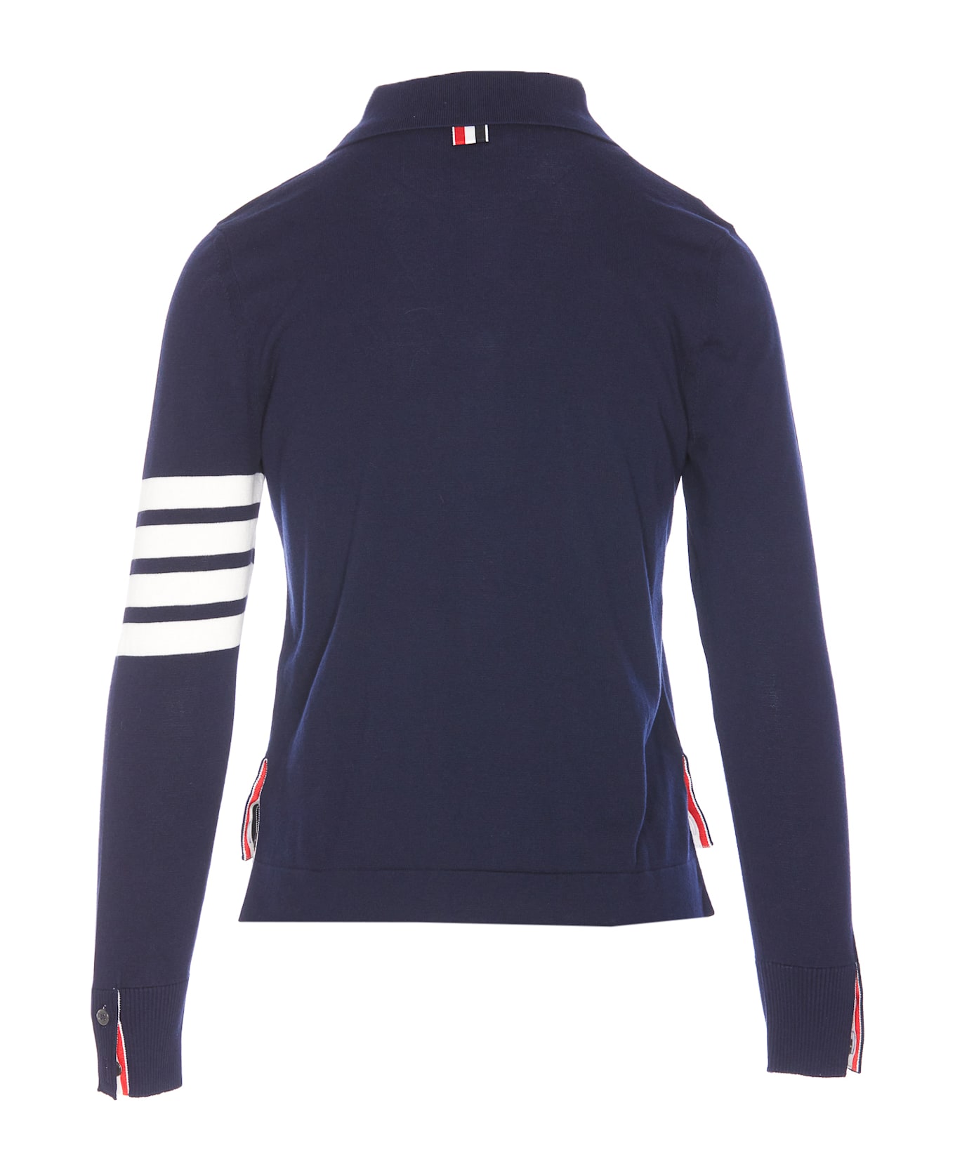 Thom Browne Long-sleeved Polo - Navy