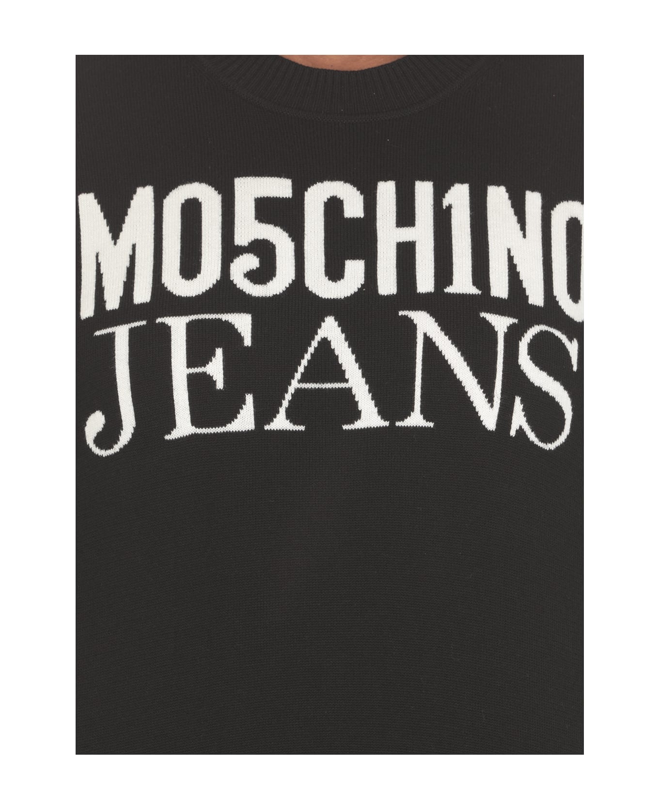 M05CH1N0 Jeans Cotton Sweater - Black
