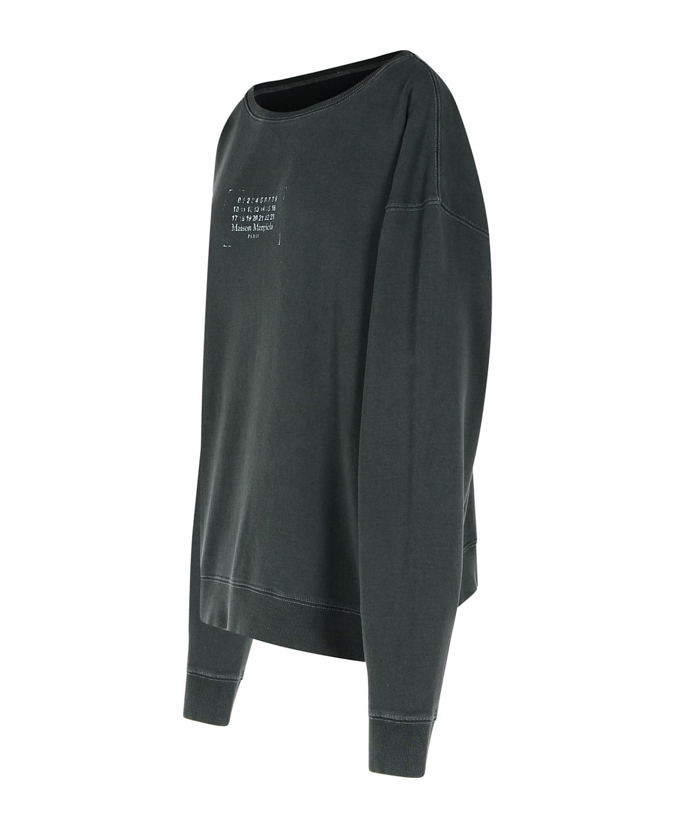 Maison Margiela Black Cotton Sweatshirt - WASHEDBLACK