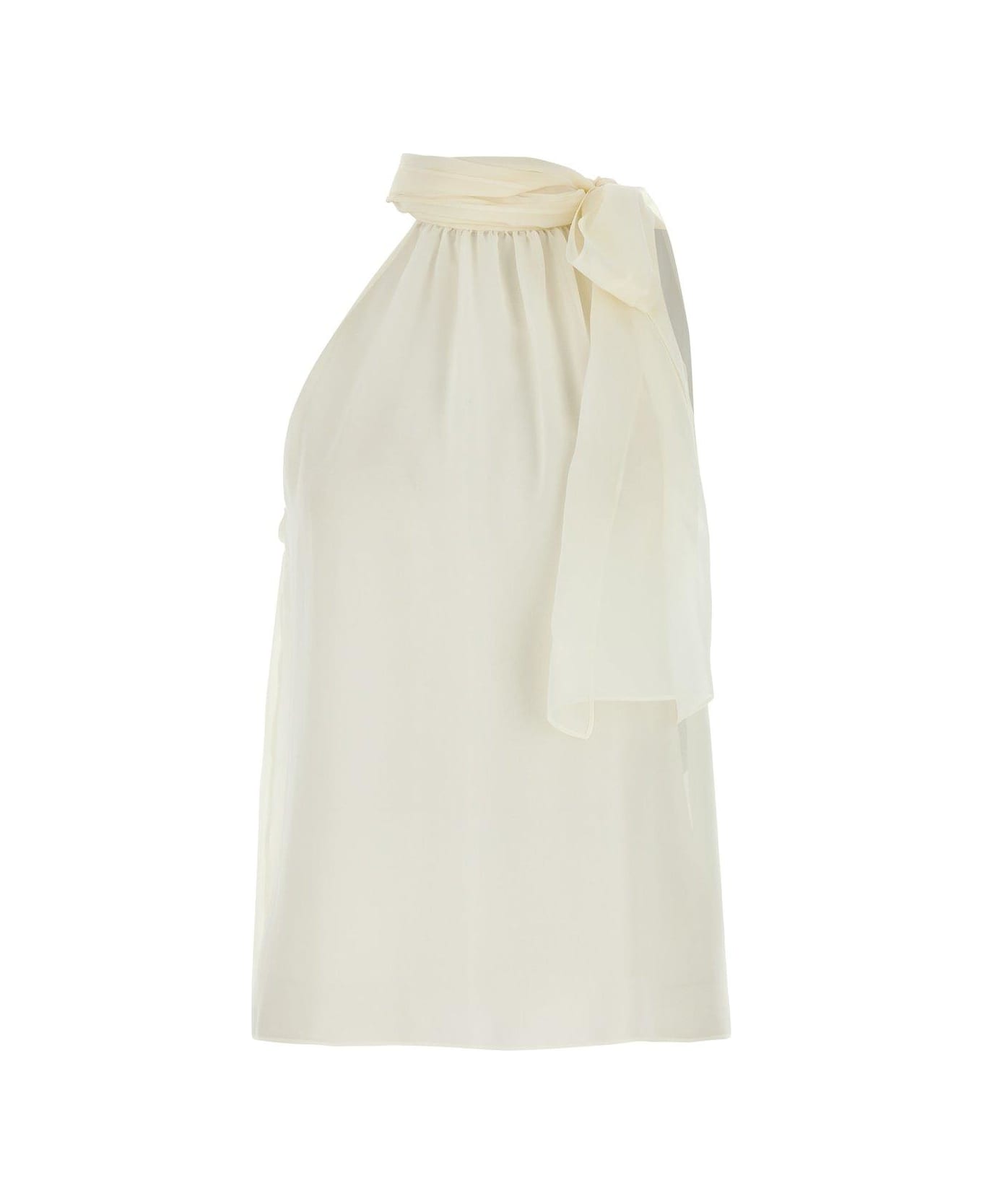 Tom Ford Sleeveless Lavalliere Blouse - White