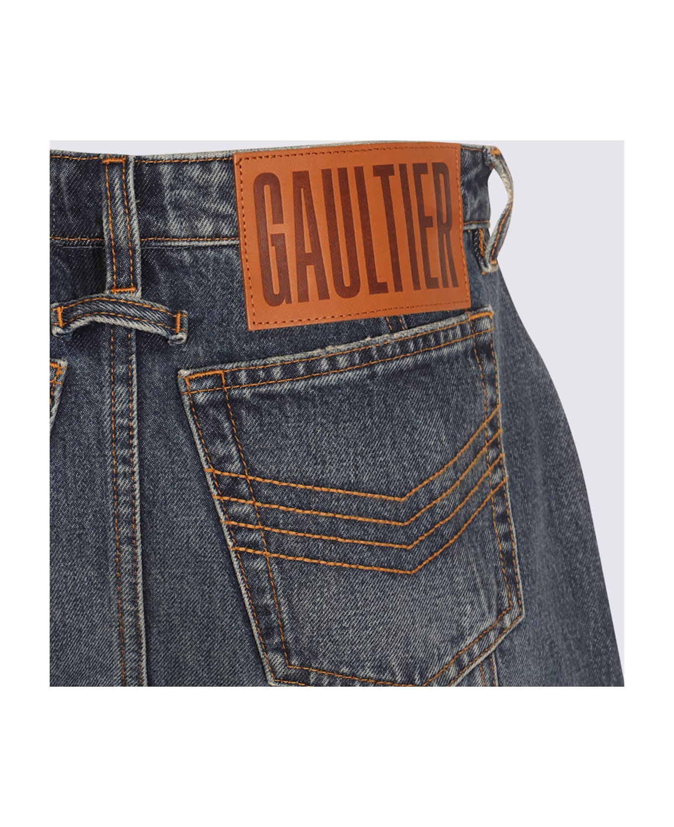 Jean Paul Gaultier Blue Cotton Denim Jeans - VINTAGE BLUE
