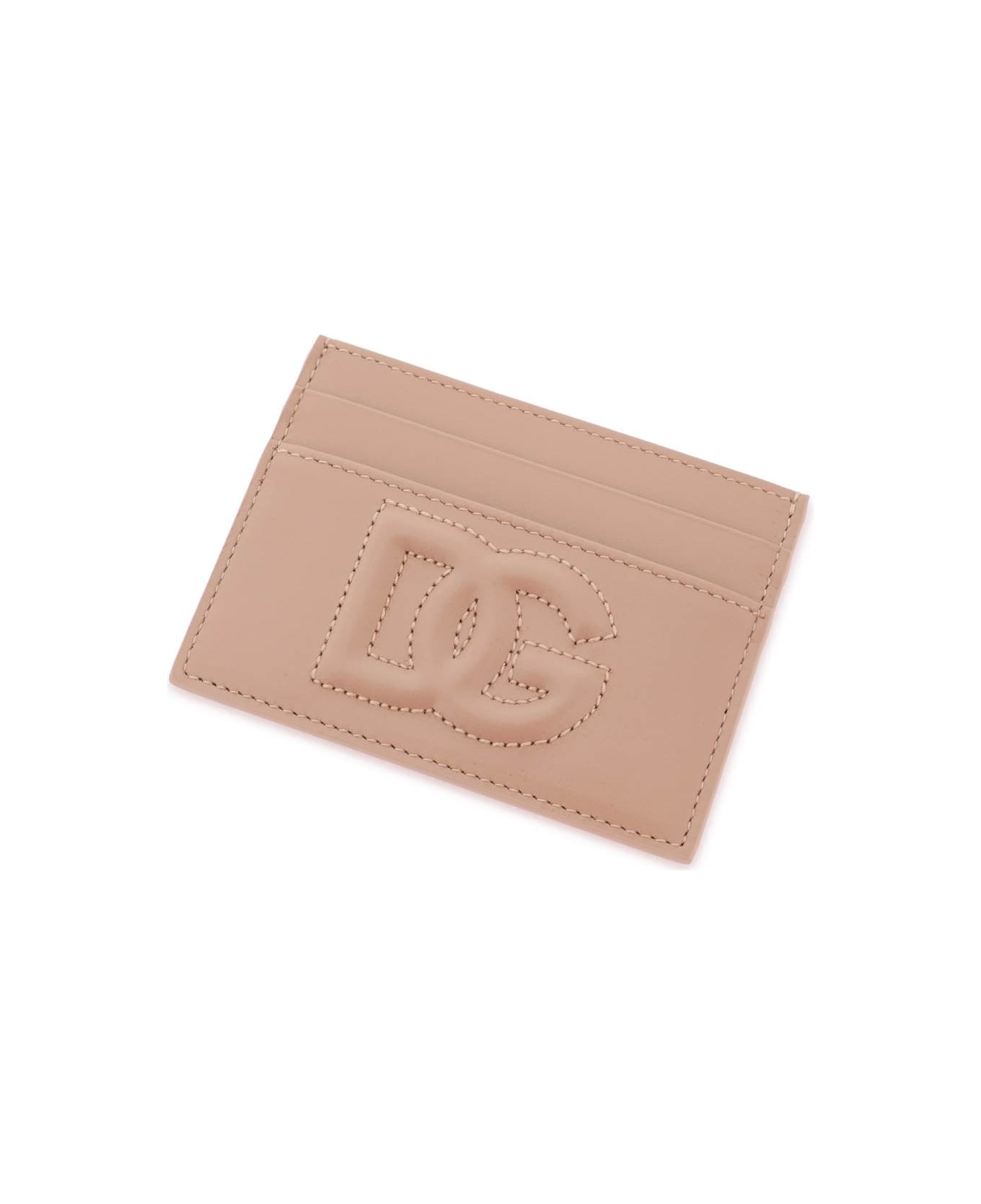 Dolce & Gabbana Logo Detail Leather Card Holder - CIPRIA (Pink) 財布