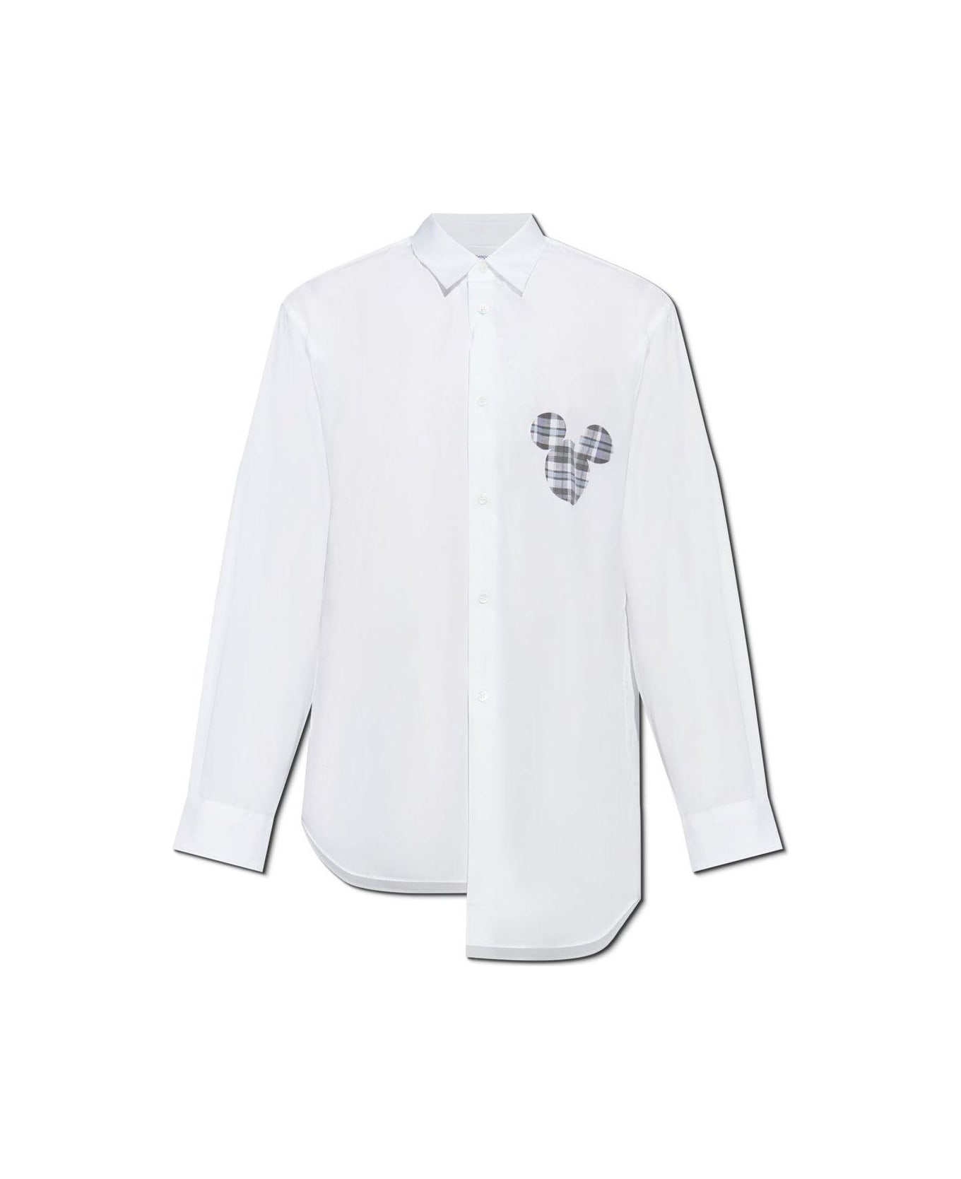 Comme des Garçons Shirt Asymmetric Hem Shirt - White/check