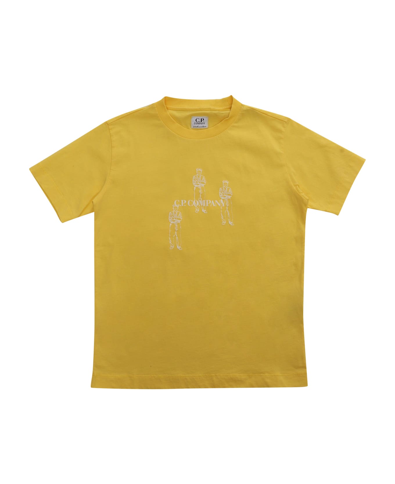 C.P. Company Undersixteen Yellow T-shirt With Logo - YELLOW