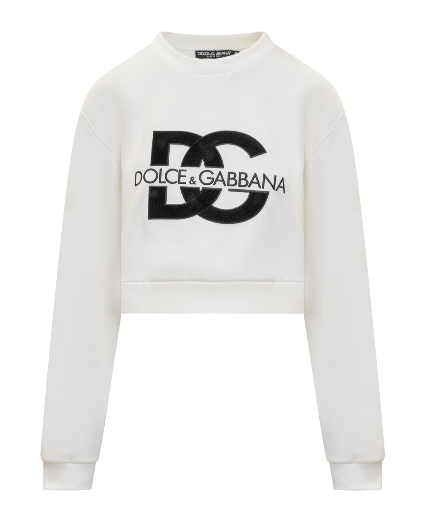 Dolce & Gabbana Jersey Sweatshirt With Dg Embroidery - BIANCO OTTICO フリース
