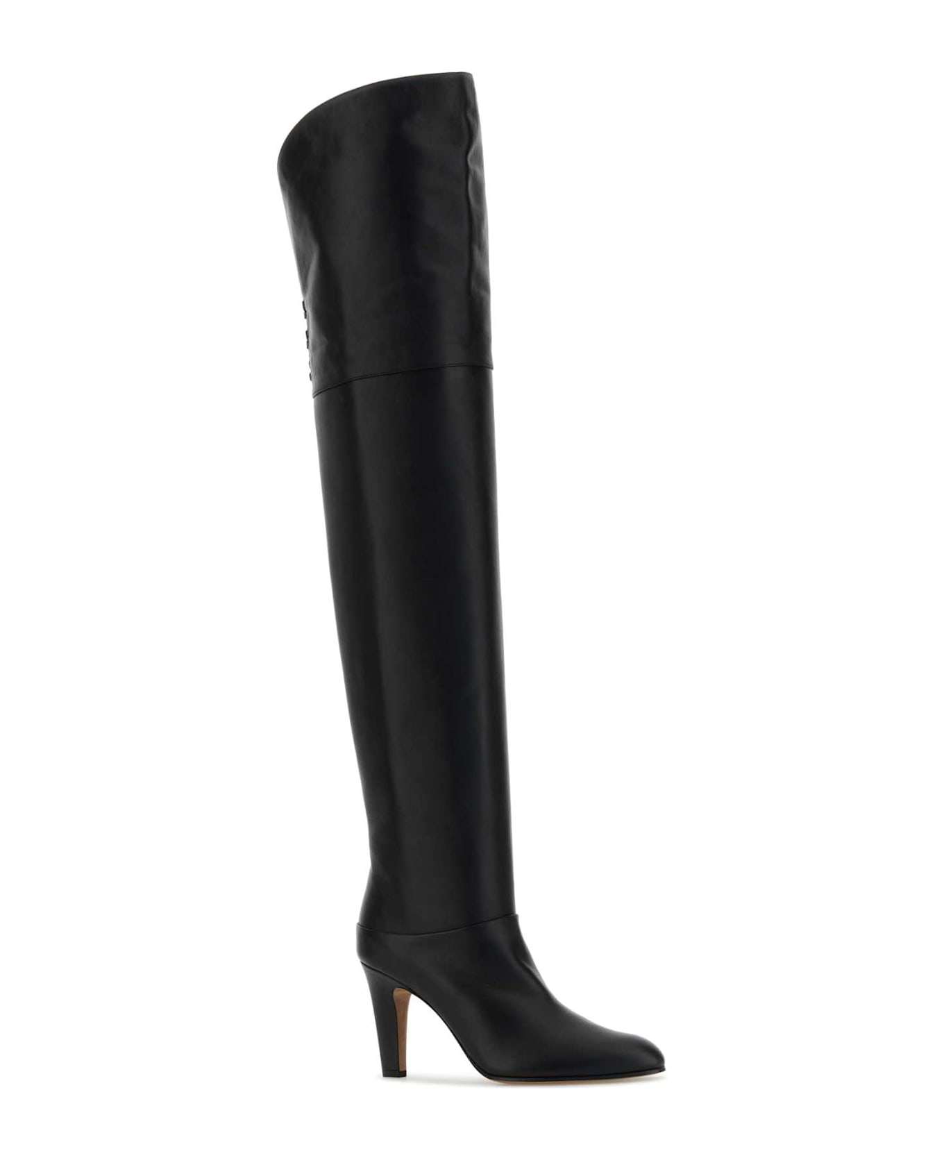 Chloé Black Leather Eve Boots - BLACK ブーツ