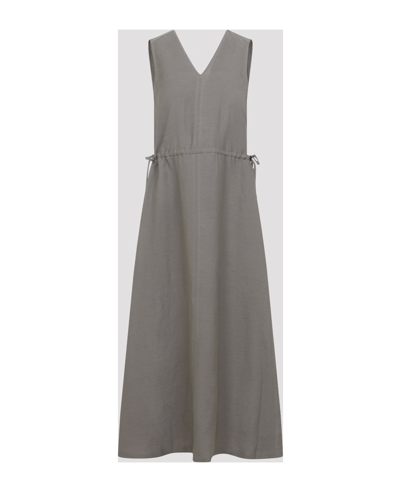 Peserico Twill Midi Dress - Marrone Argilla
