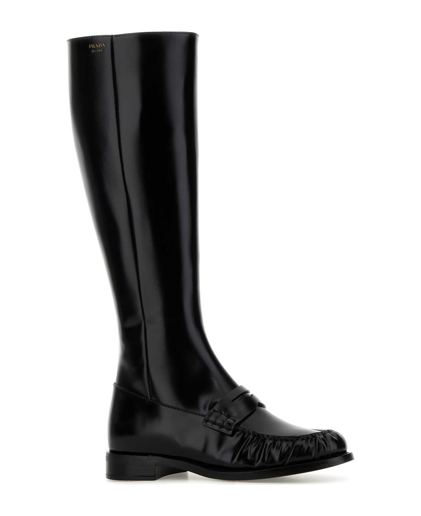 Prada Black Leather Boots - NERO