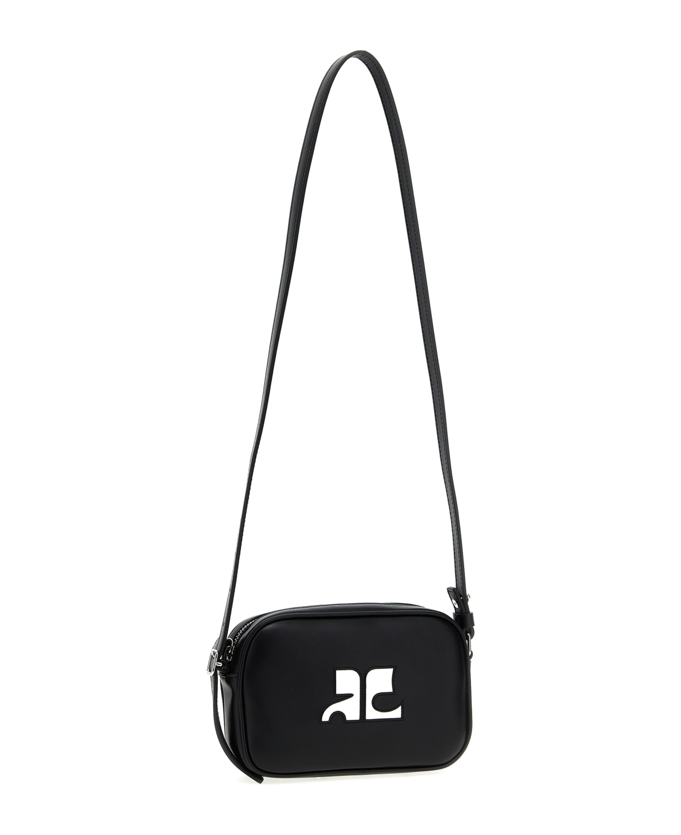 Courrèges 'slim Leather Camera Bag' Shoulder Bag - Black ショルダーバッグ