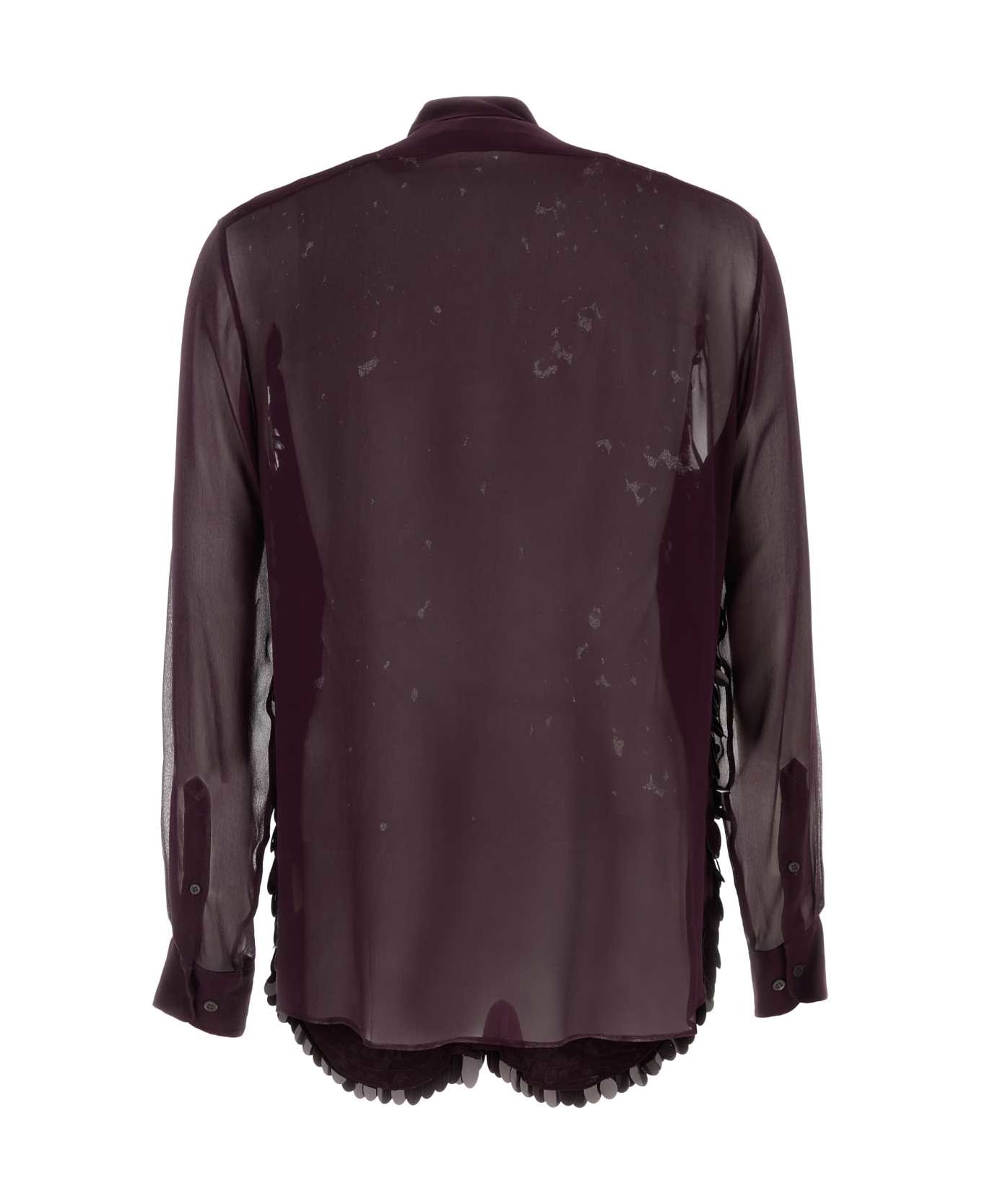Dries Van Noten Purple Crepe Curles Shirt - BURGUNDY
