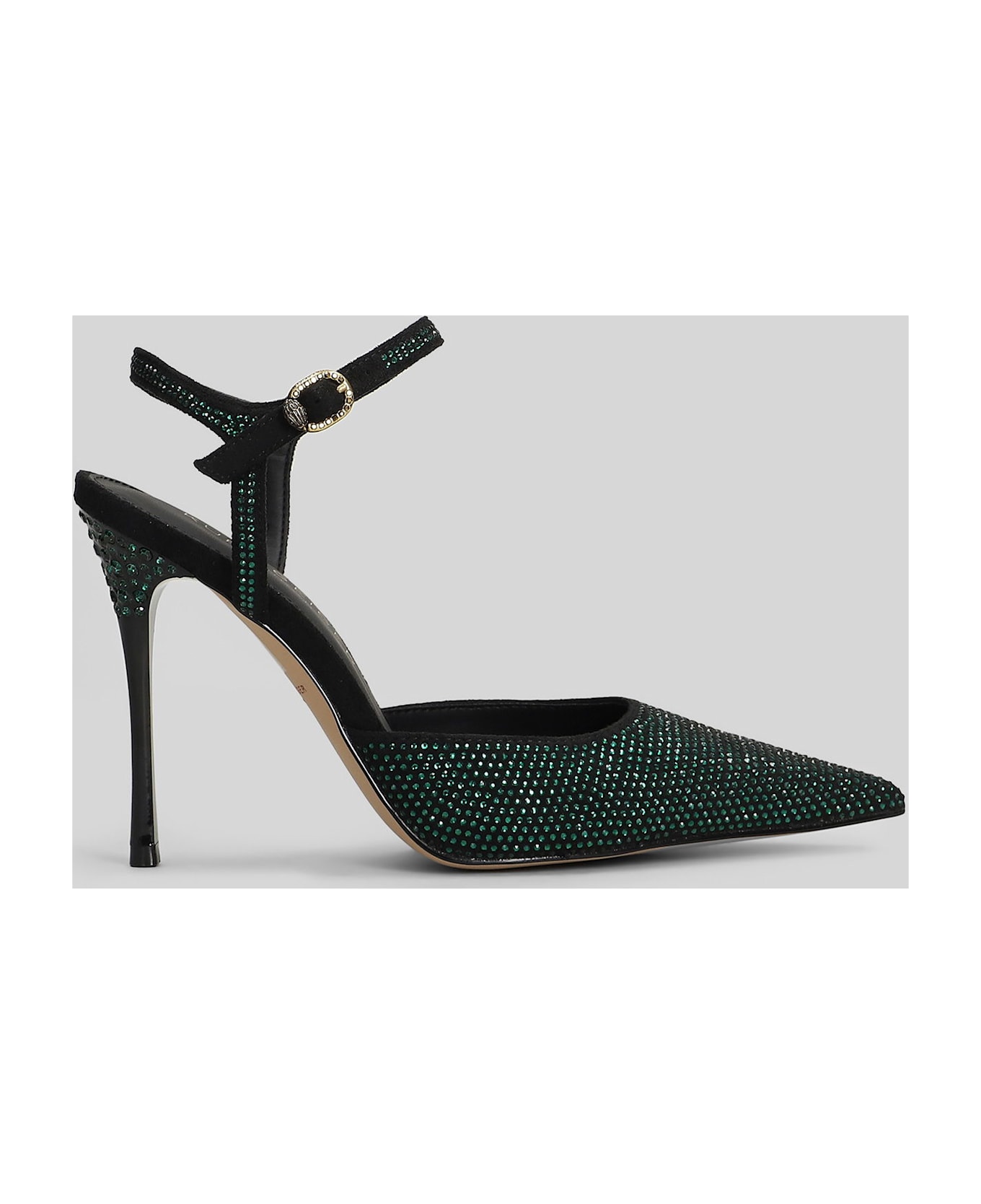 Kurt Geiger Mayfauir Point Ankle Pumps In Green Suede - green