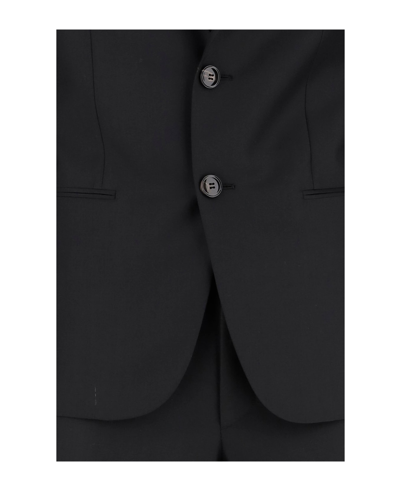 Giorgio Armani Wool And Cashmere Suit - Black
