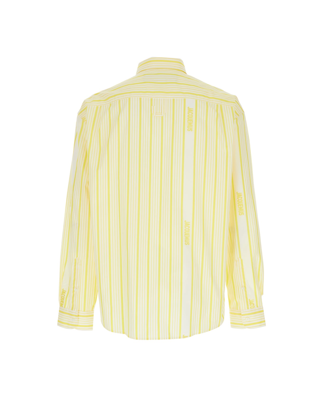 Jacquemus Striped Collared Long-sleeve Shirt - Beige