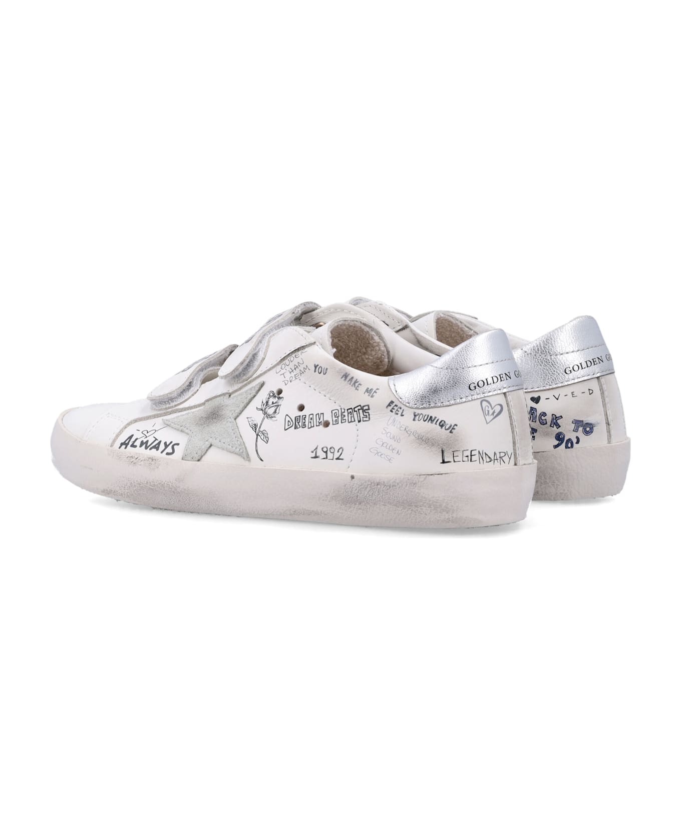 Golden Goose Kid - Old School Sneakers - WHITE/ICE