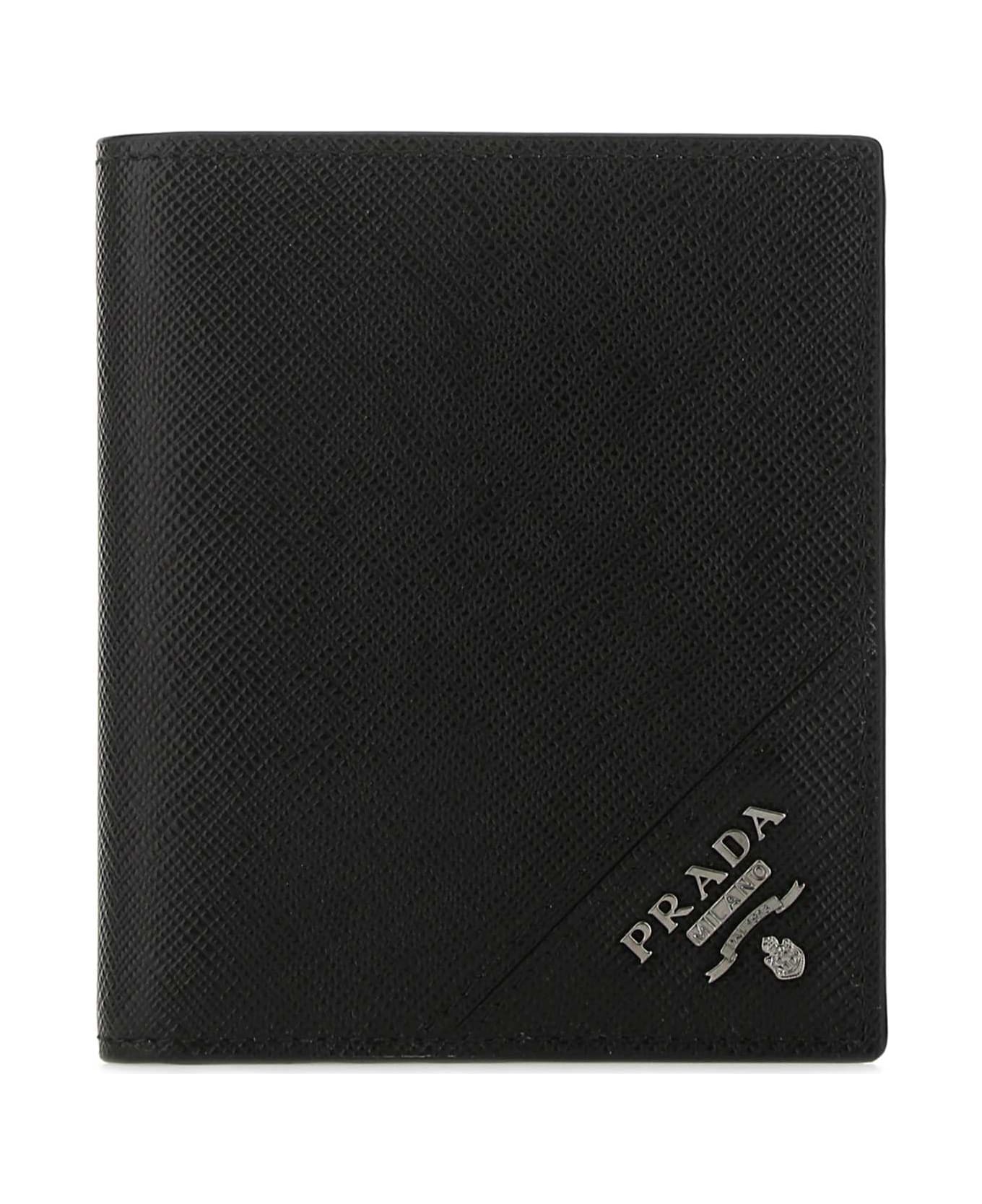 Prada Black Leather Wallet - F0002
