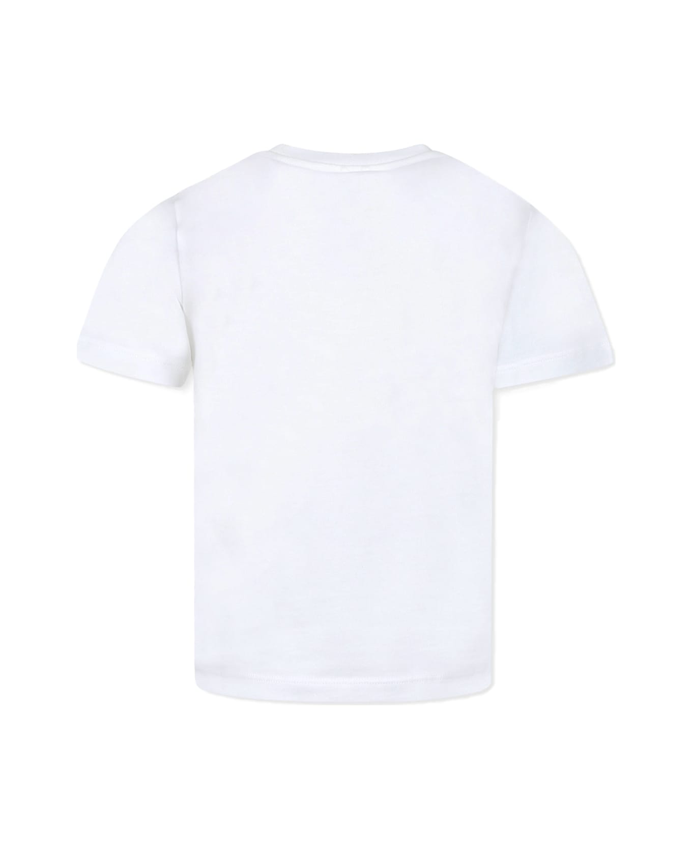Stella McCartney Kids White T-shirt For Boy With Forest - White