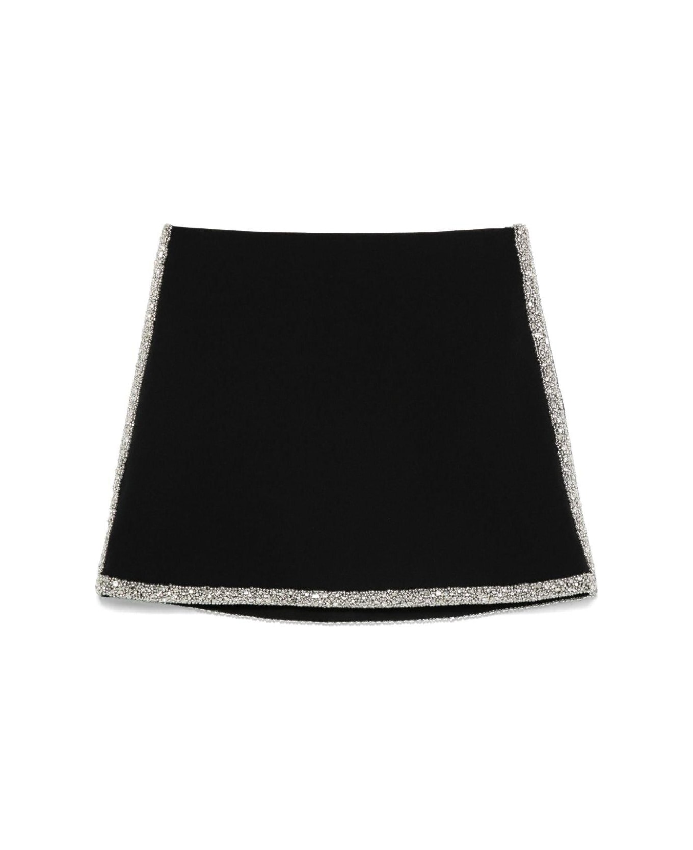 Alice + Olivia Embellished Trim Skirt - Black