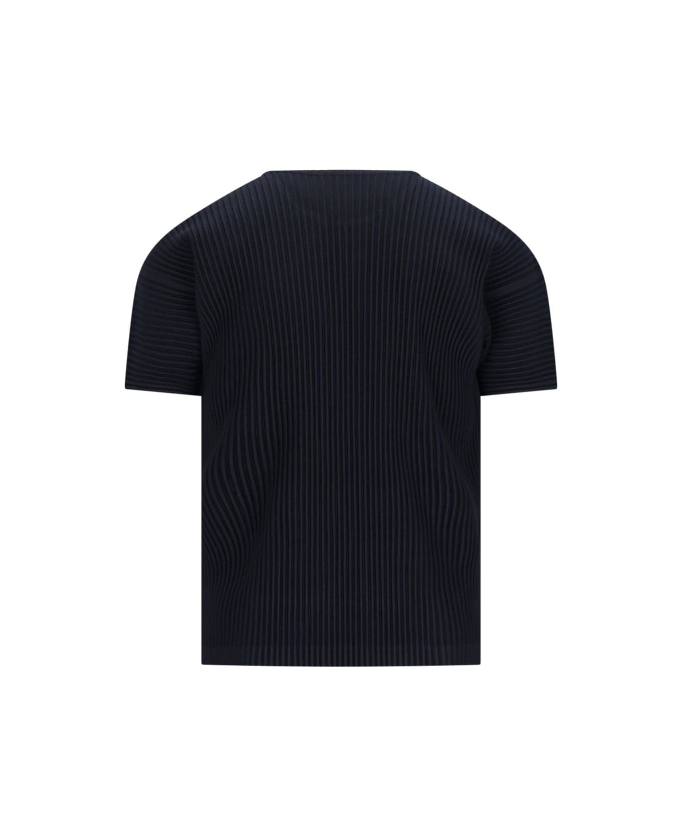 Homme Plissé Issey Miyake Pleated T-shirt - Blue