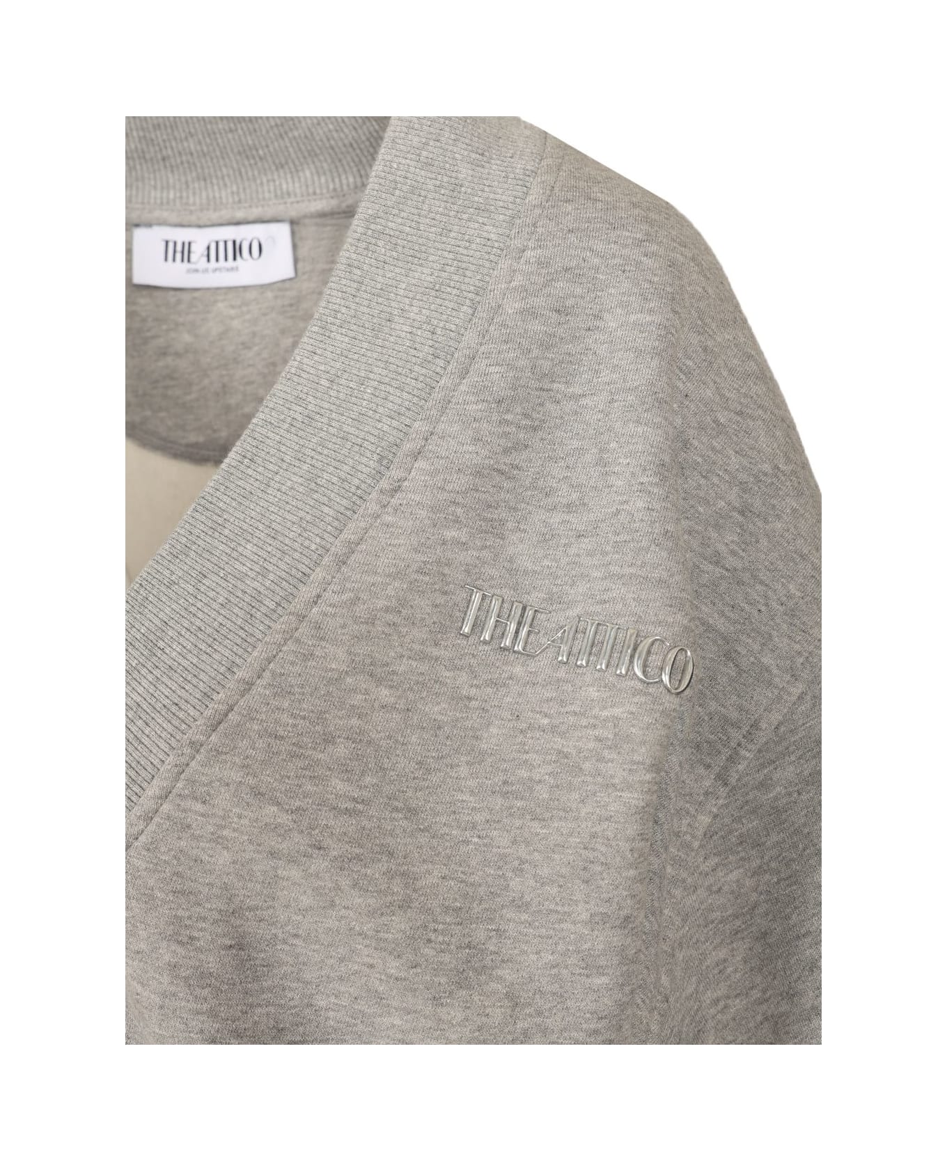 The Attico Fleece Sweatshirt - Light Grey