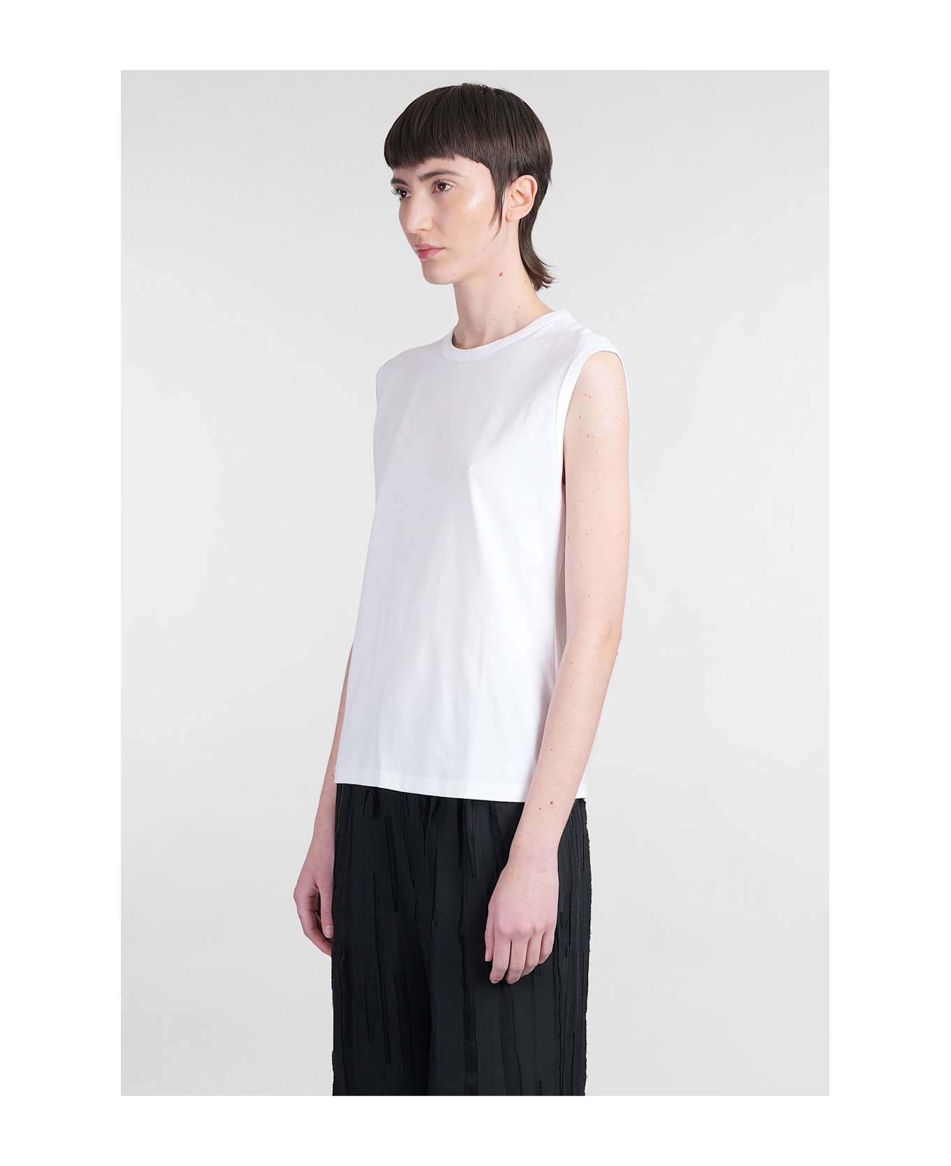 Loulou Studio Brani Tank Top In White Cotton - white
