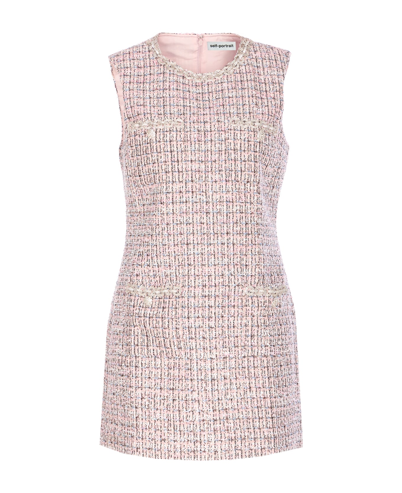 self-portrait Boucle' Mini Dress - Pink