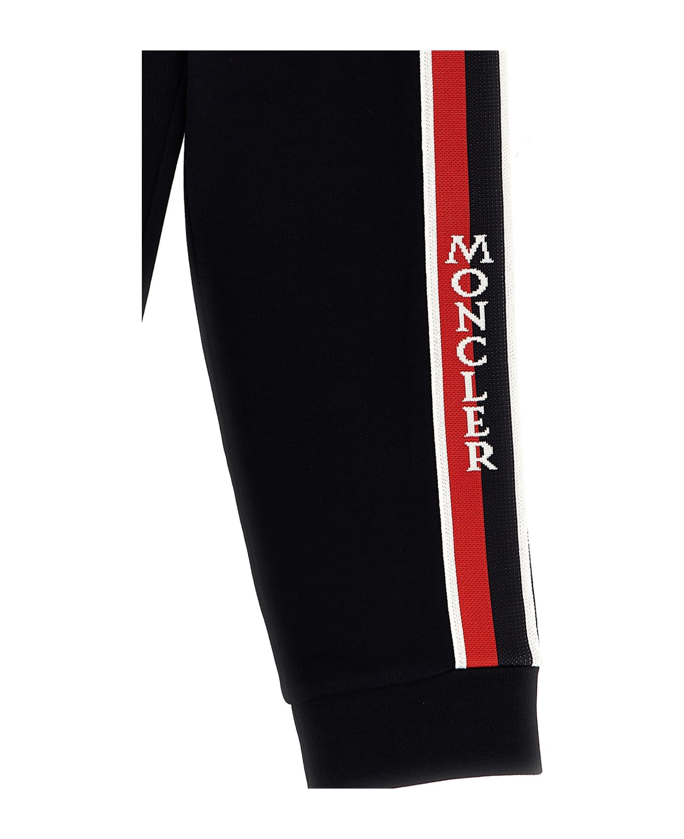 Moncler Joggers With Contrast Bands - Blue