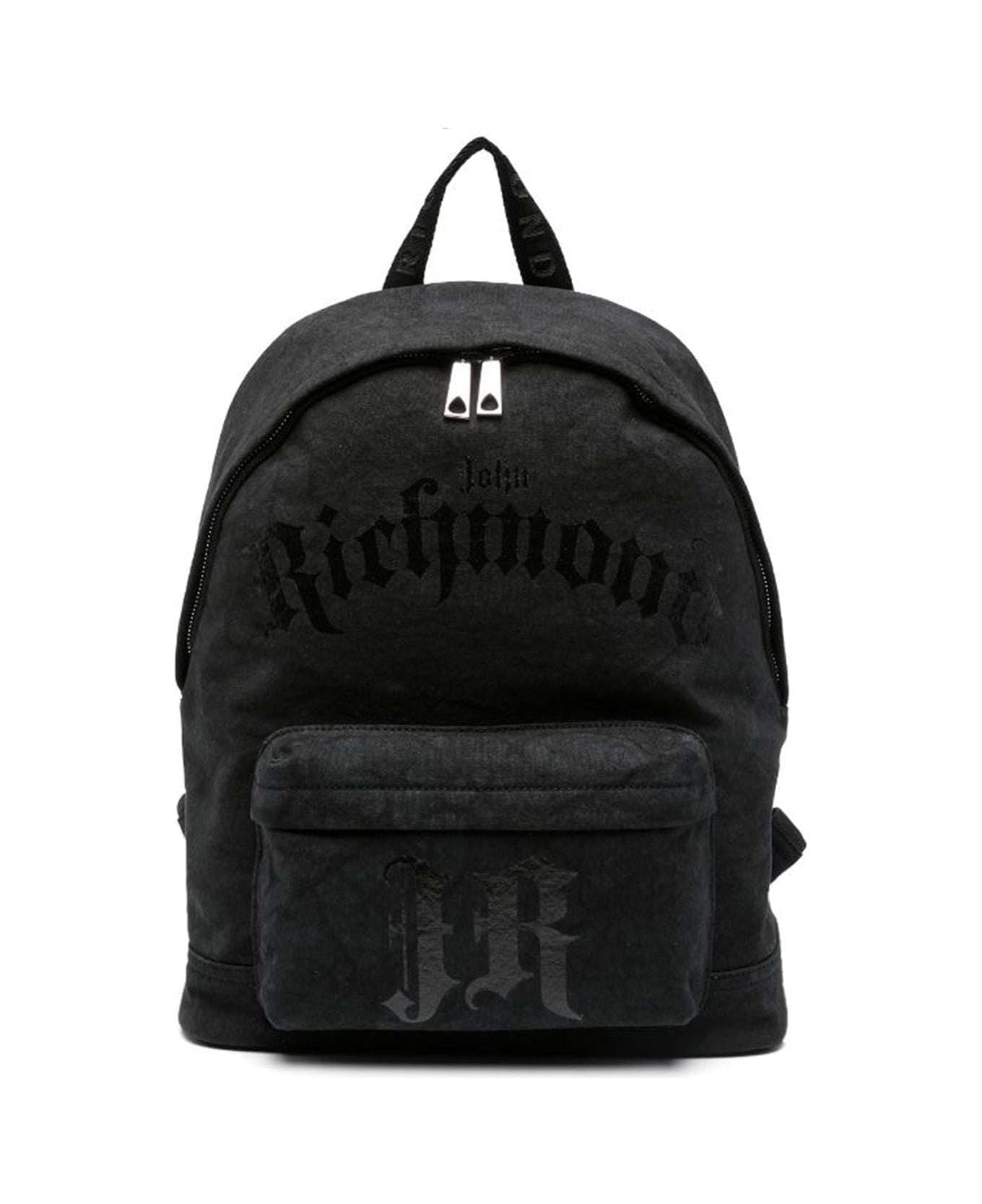 John Richmond Backpack With Front Pocket - Nero