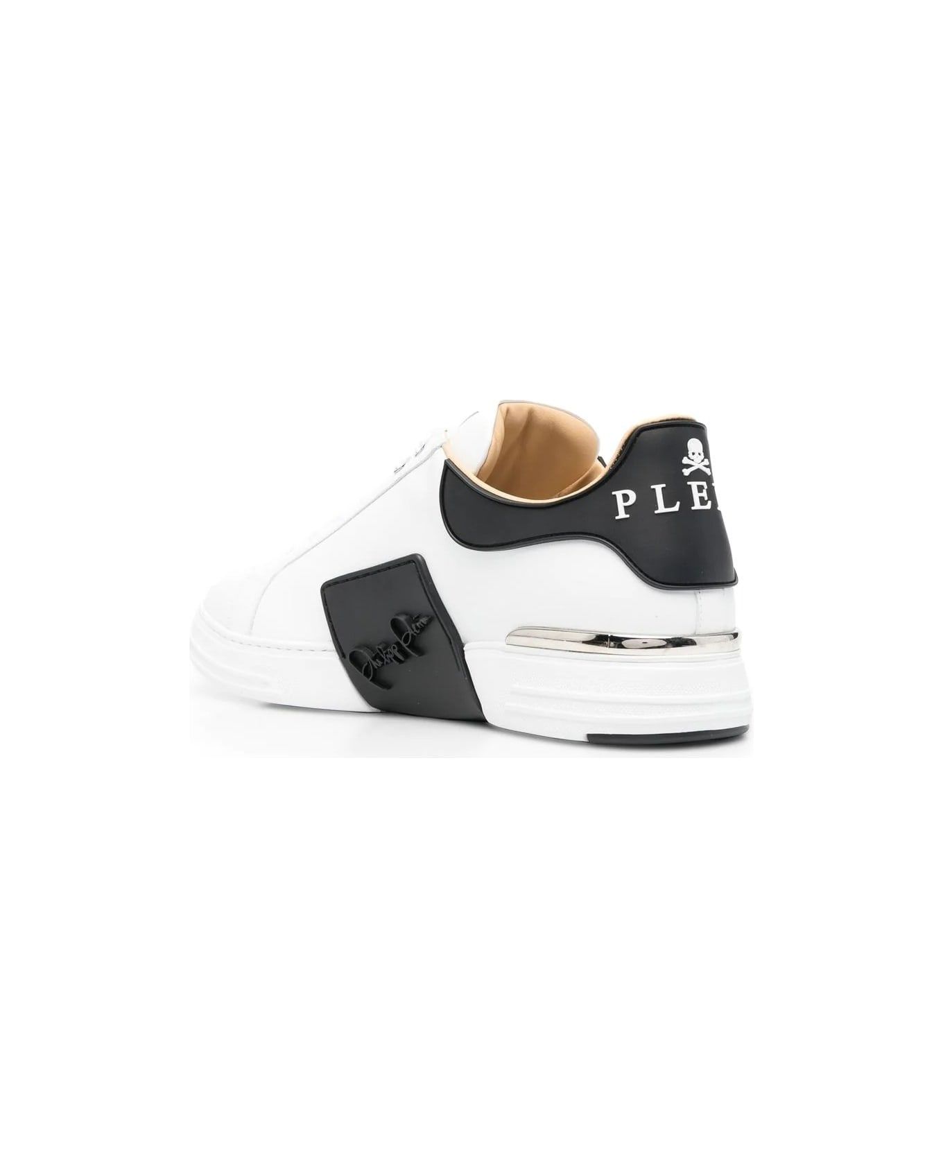 Philipp Plein Hexagon Sneakers In White Leather - White