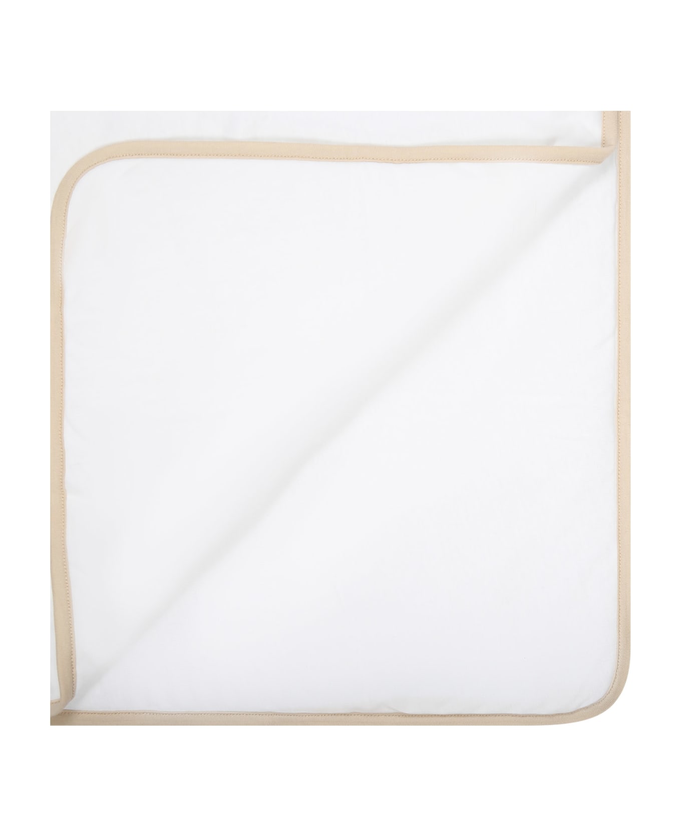 Balmain White Blanket For Babies With Logo - White