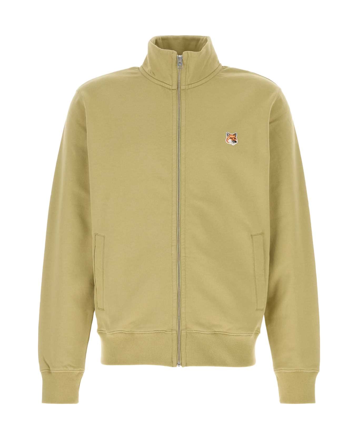 Maison Kitsuné Sage Green Cotton Sweatshirt - CANVAS
