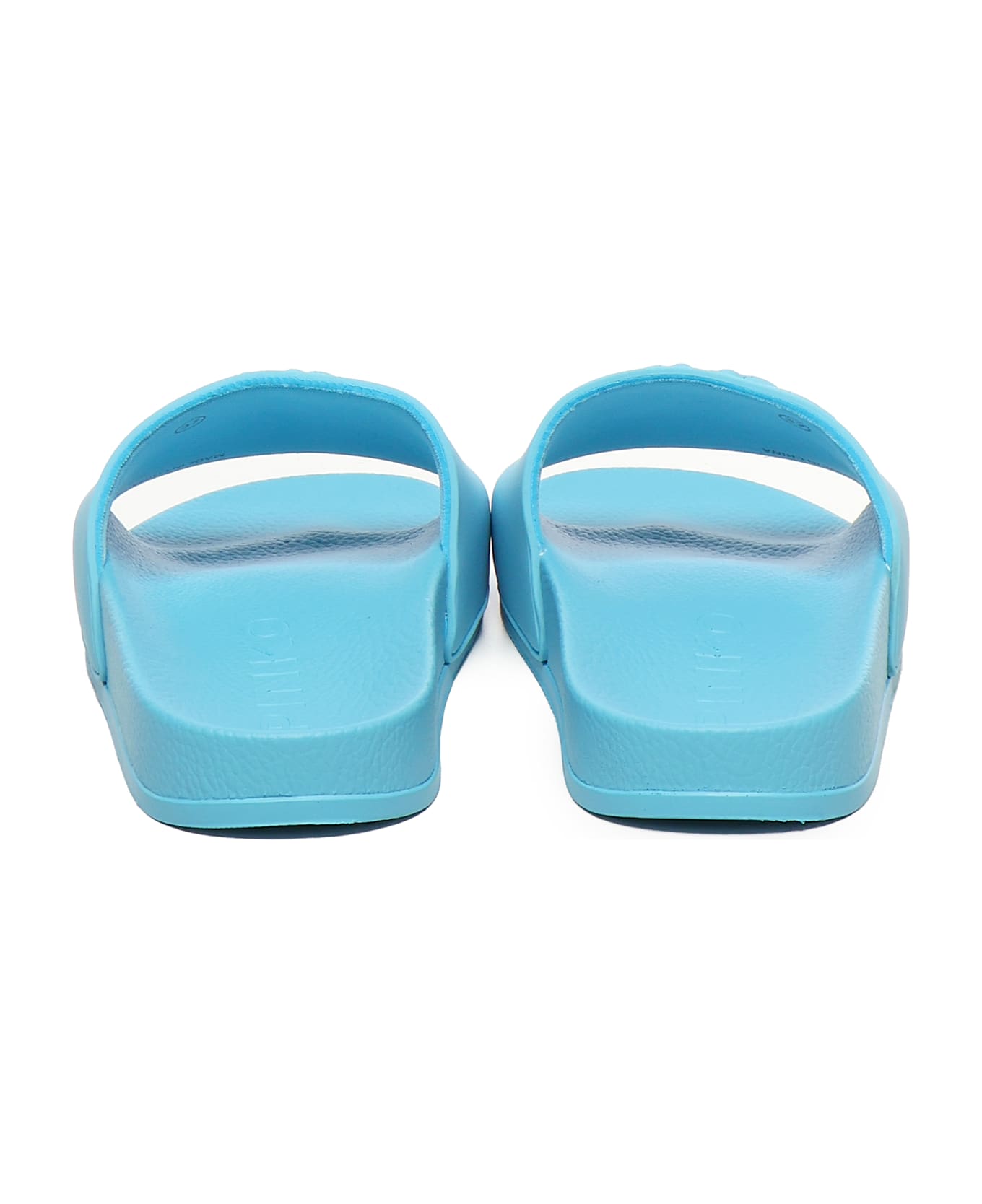Pinko Rubber Slide With Logo - Blue
