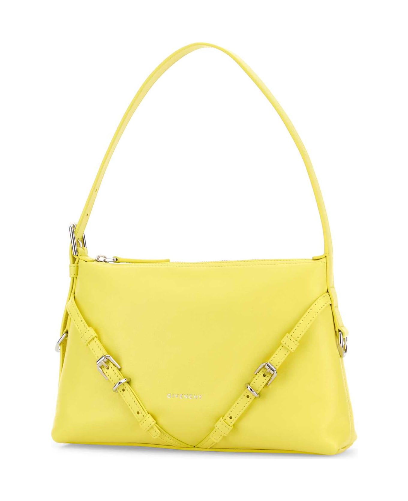 Givenchy Yellow Leather Mini Voyou Shoulder Bag - ACIDYELLOW