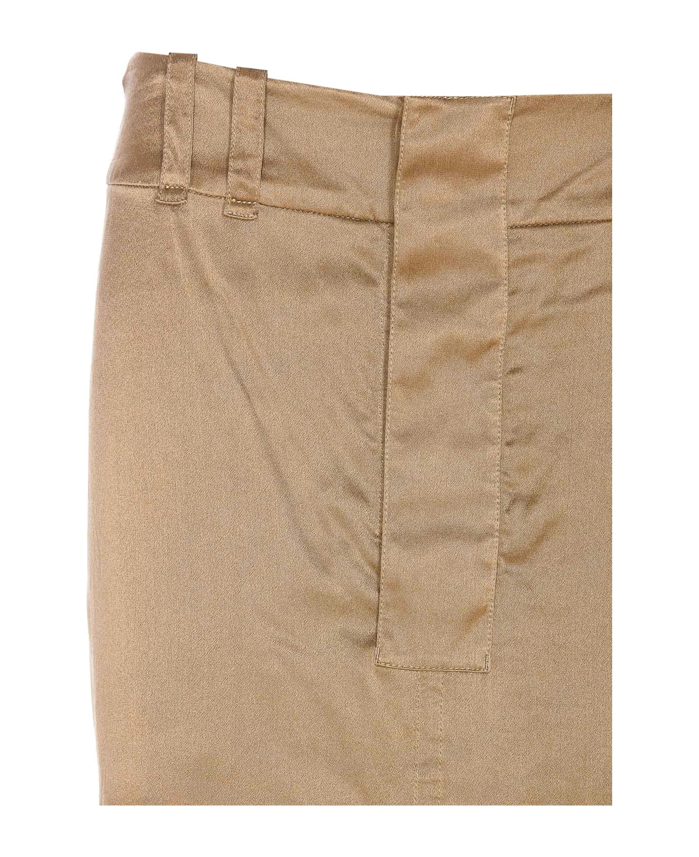 Saint Laurent Pencil Skirt Silk Crepe De Chine - Beige