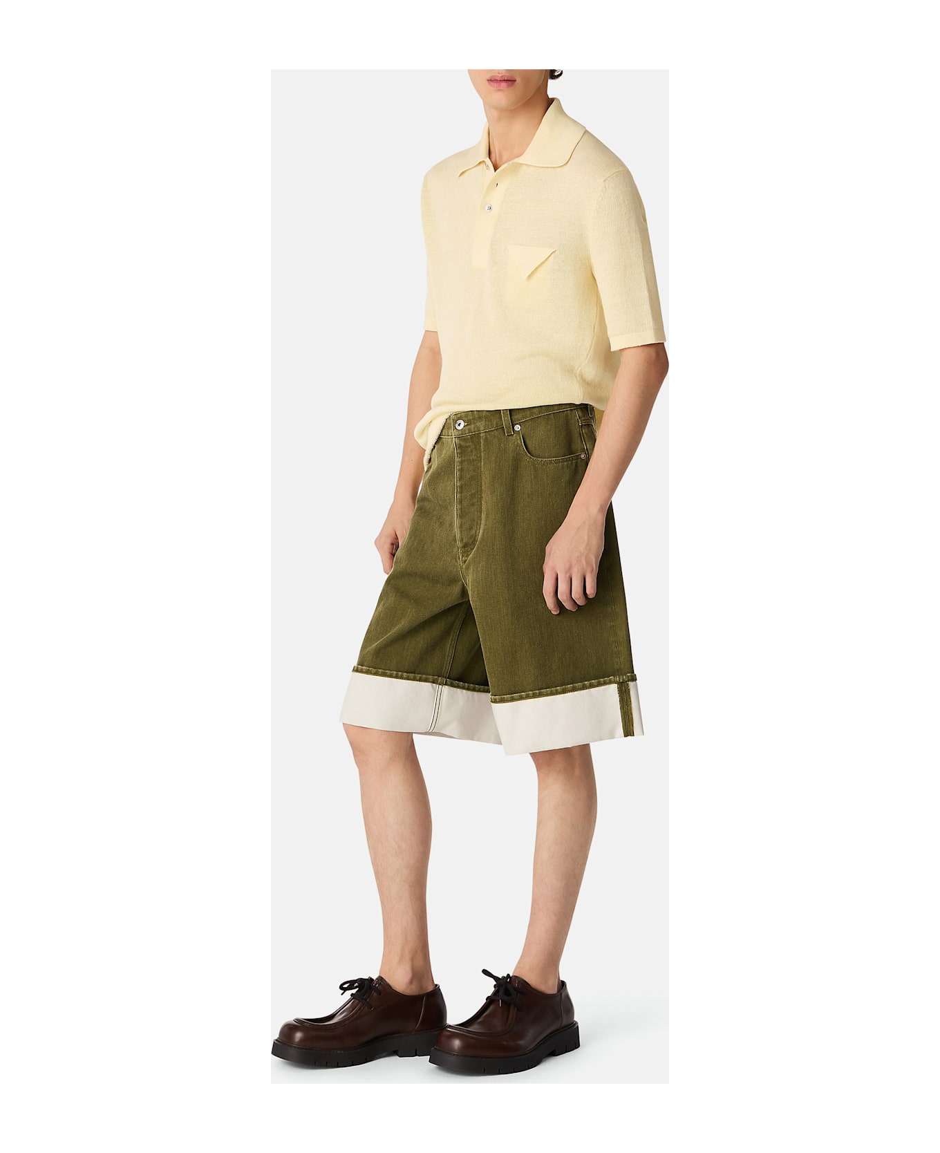 Bottega Veneta Short Pants Stone Washed - Green