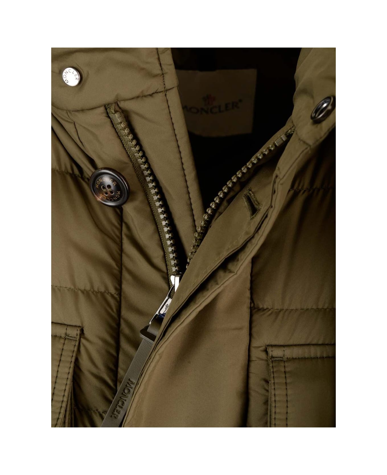 Moncler Fuciade Midi Down Jacket - GREEN