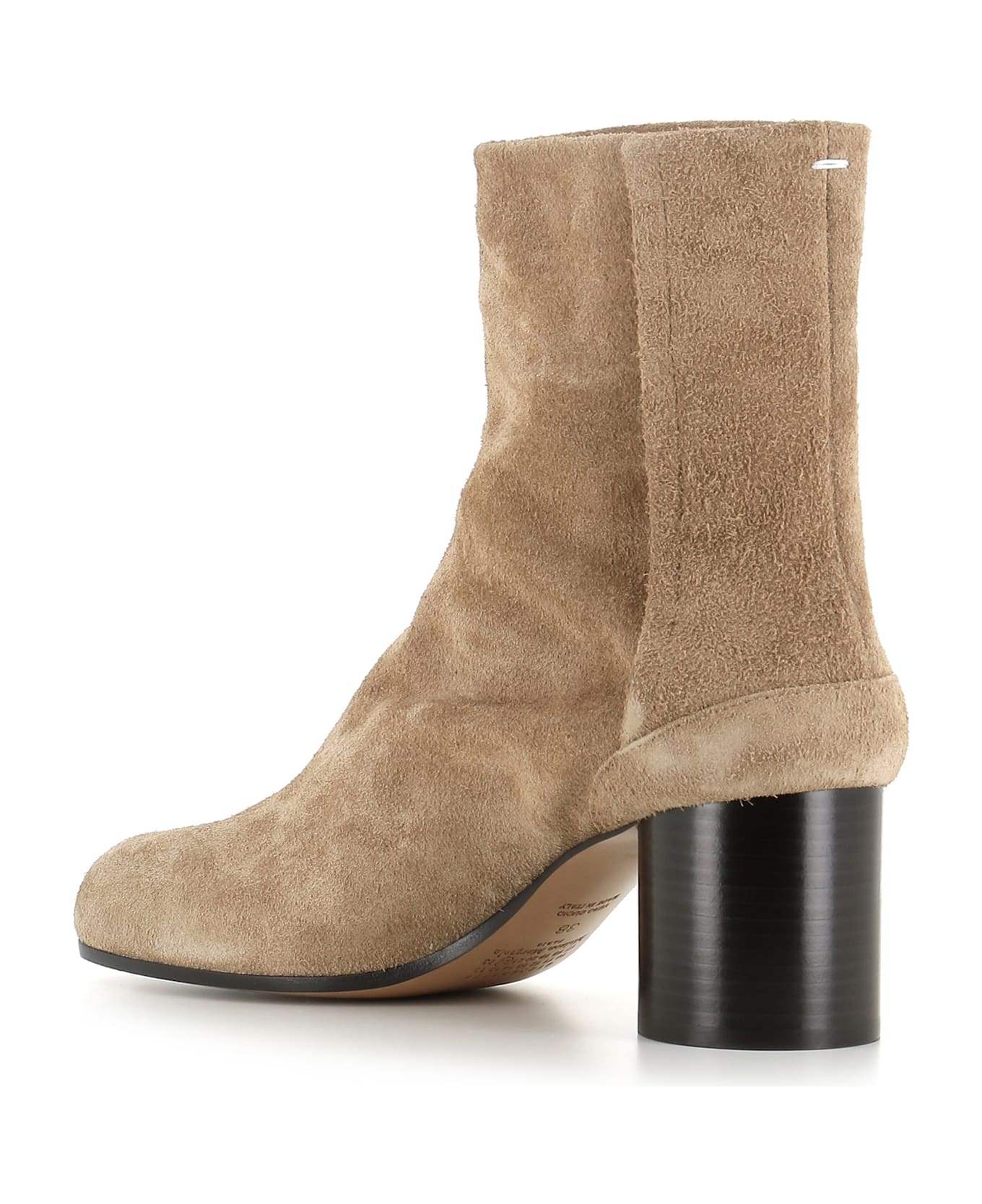 Maison Margiela Tabi Suede Ankle Boots - Beige