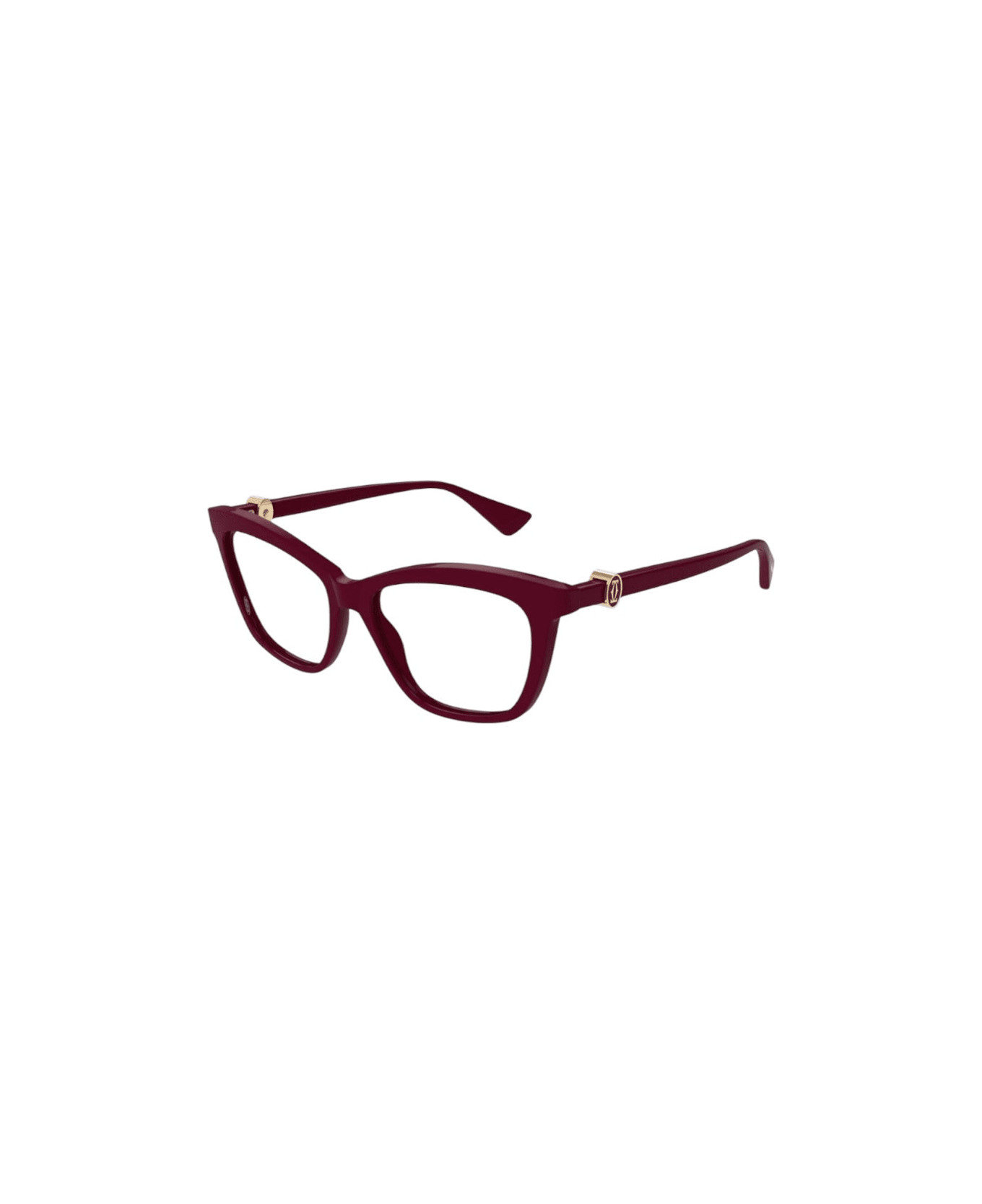 Cartier Eyewear Ct 0526 - Burgundy Glasses